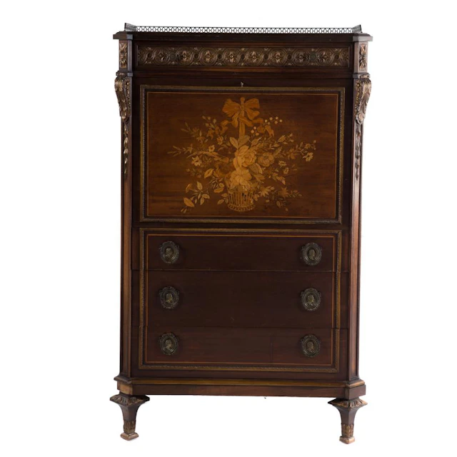Lammert Furniture Rococo Style Secretaire Abattant