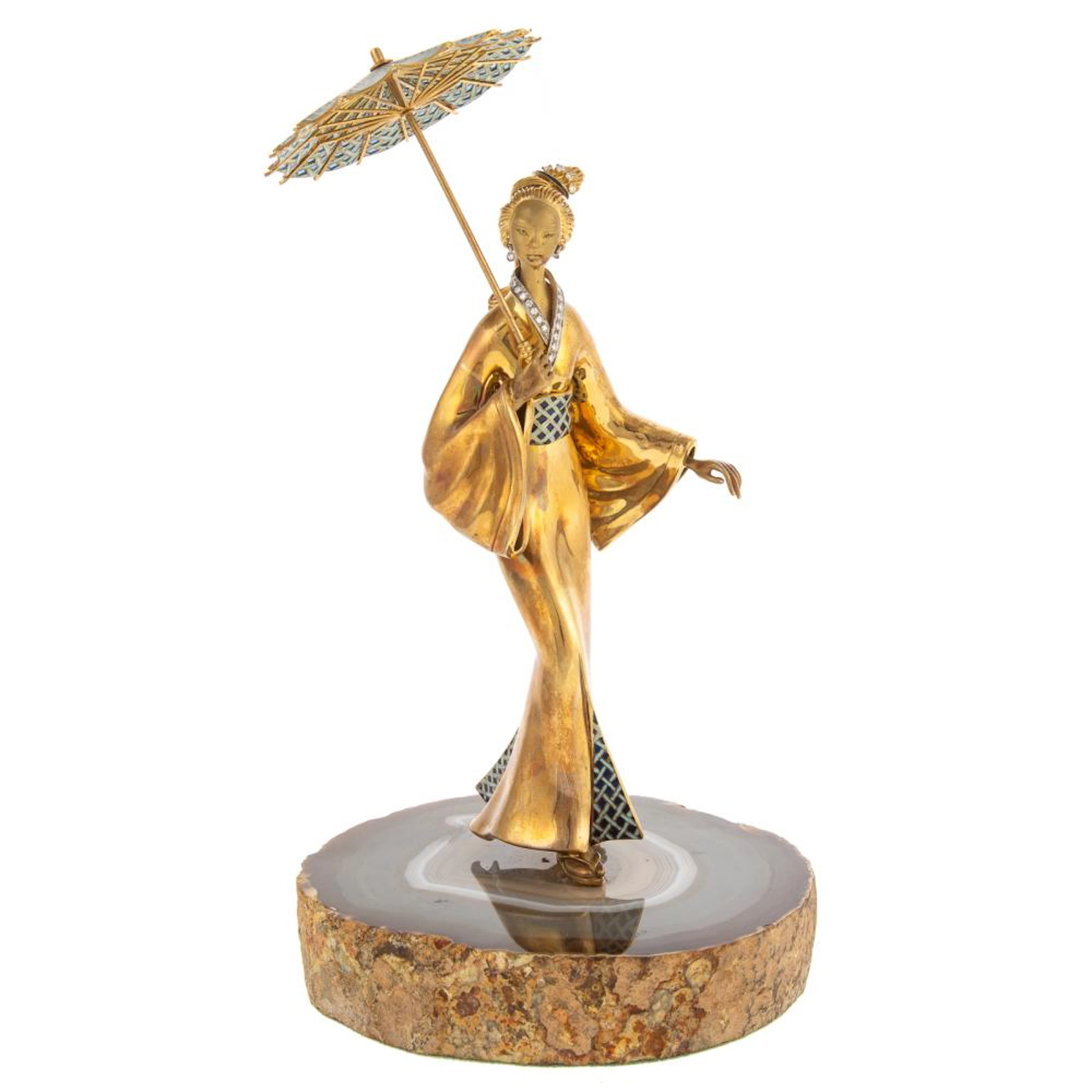 Italian Gold Geisha Figure
