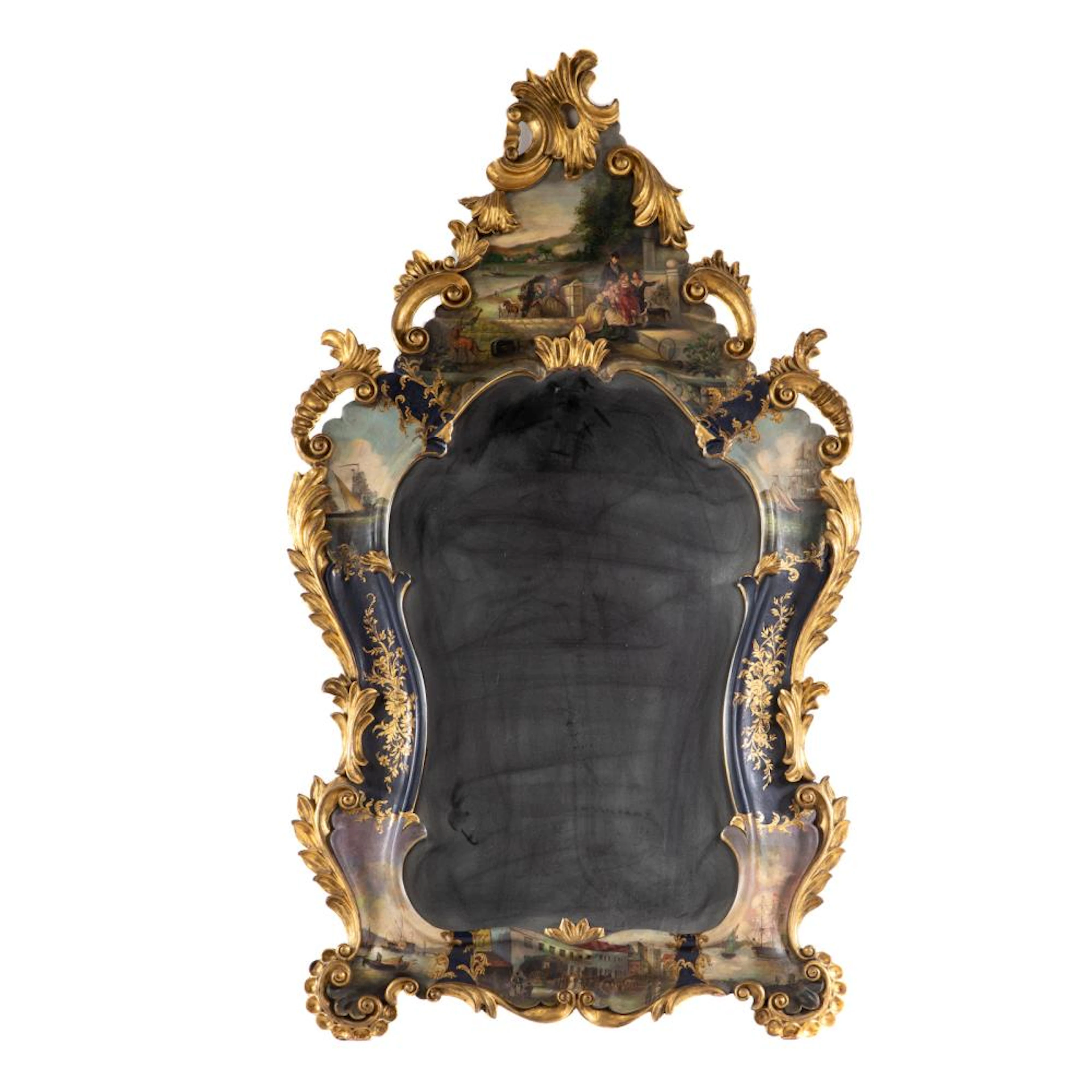 Baroque Style Painted Mirror