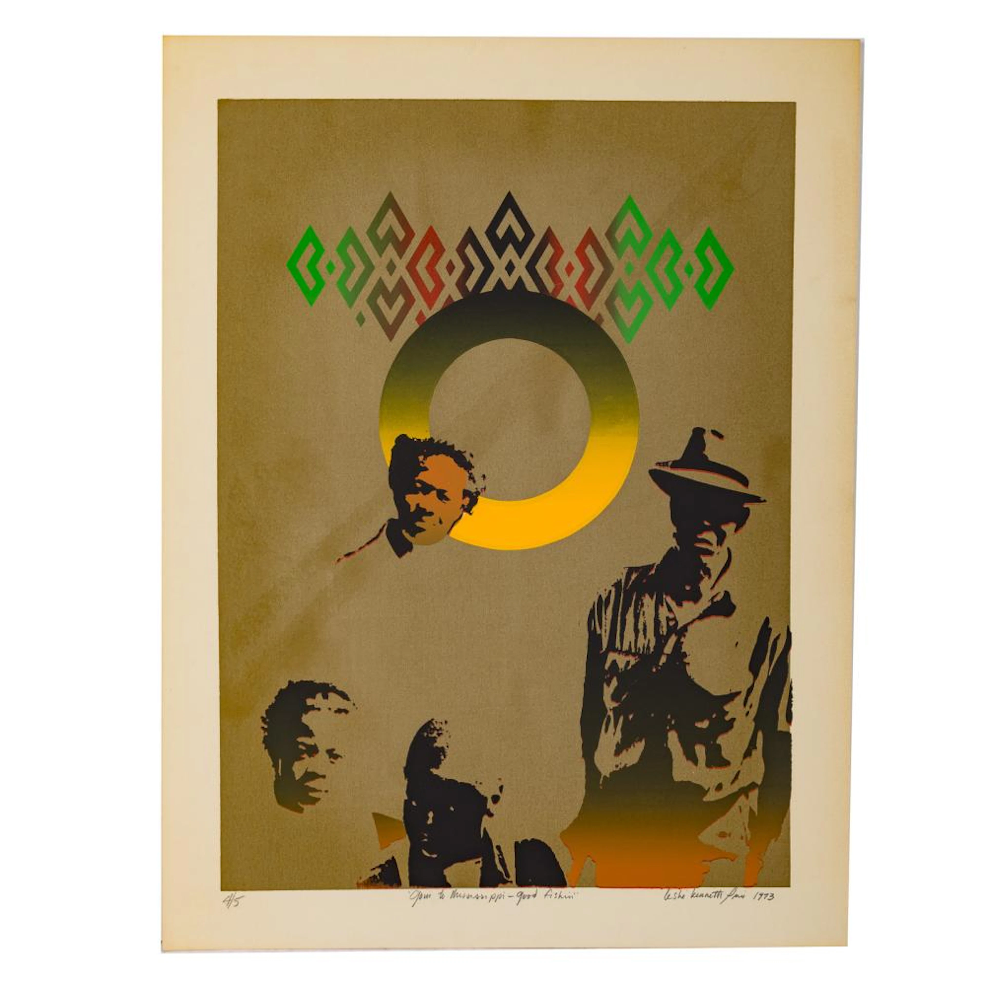Leslie Price. "Goin' to Mississippi..." serigraph
