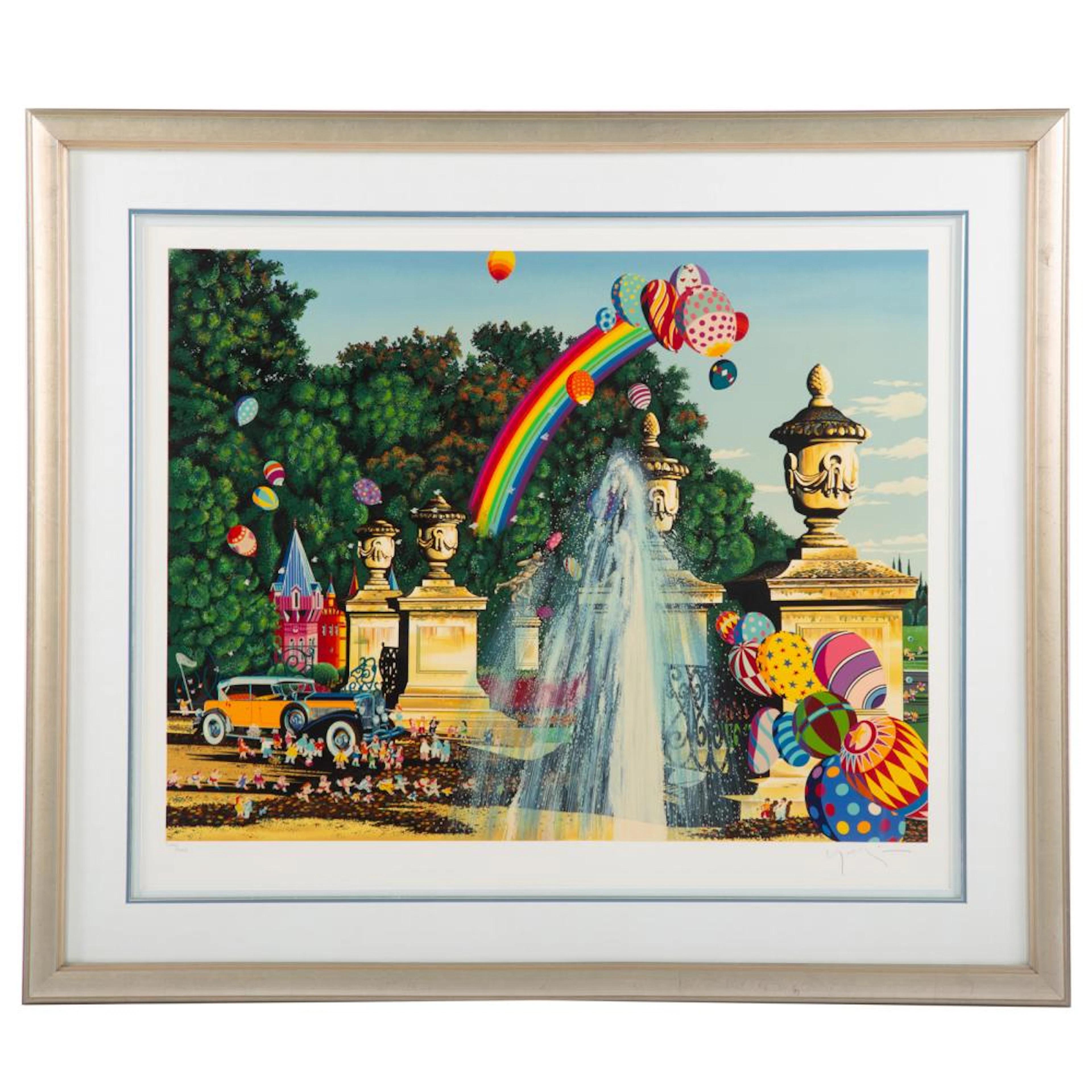 Hiro Yamagata. "Courtyard Fountain," serigraph