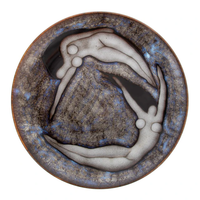 Vintage Mid Century Modern Art Pottery Charger
