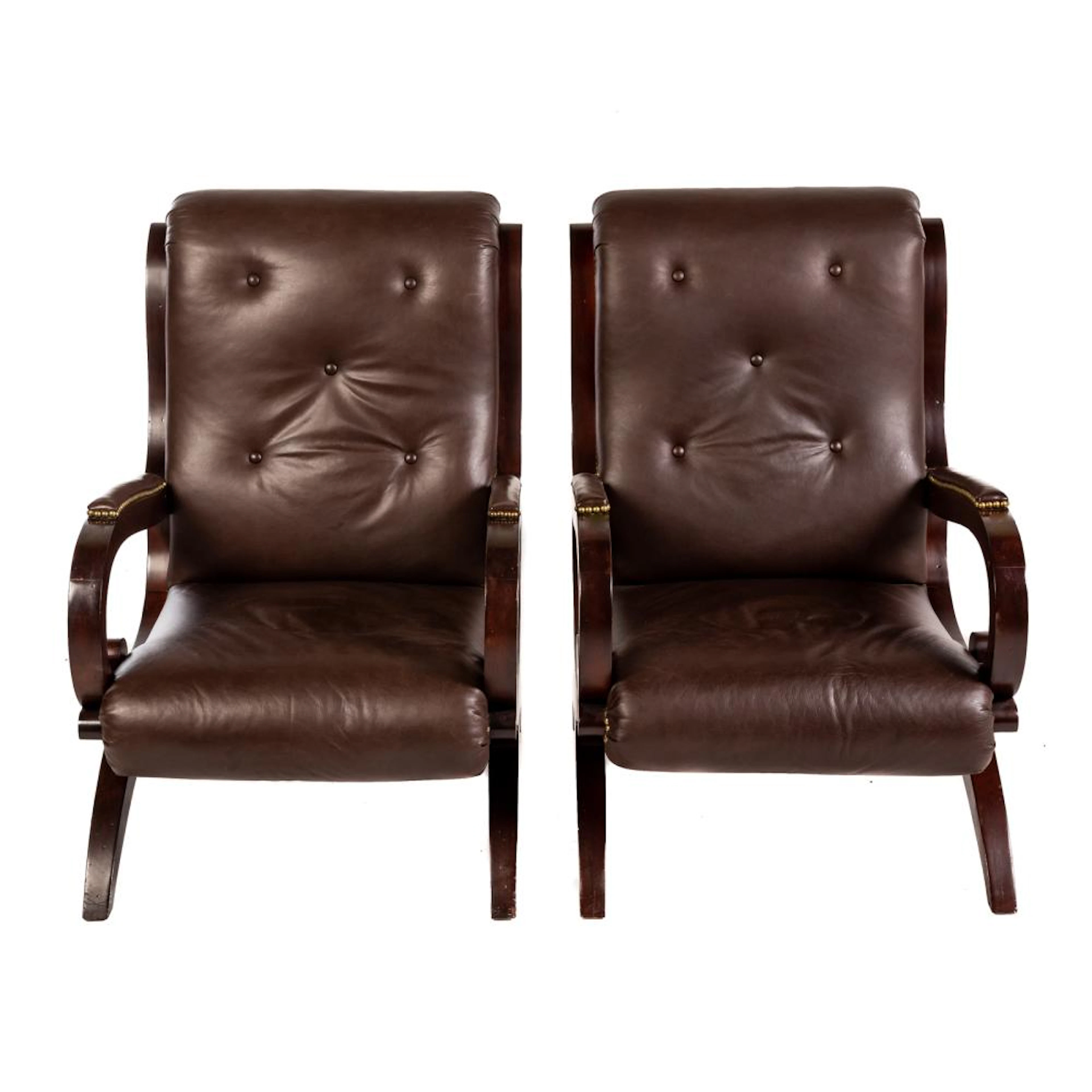 A Pair of Ralph Lauren Leather Chairs
