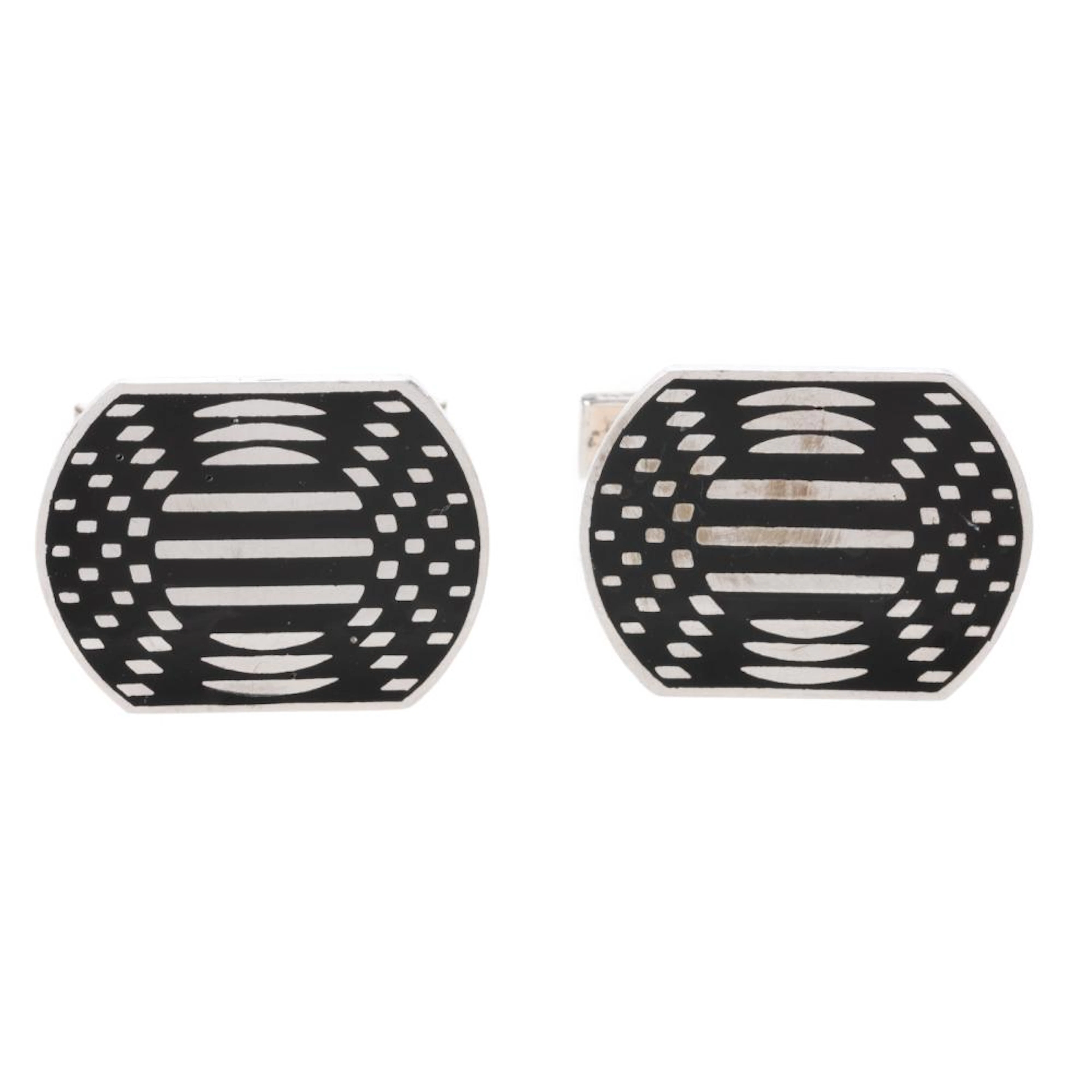 Sterling "Op Art" Cufflinks by Victor Vasarely