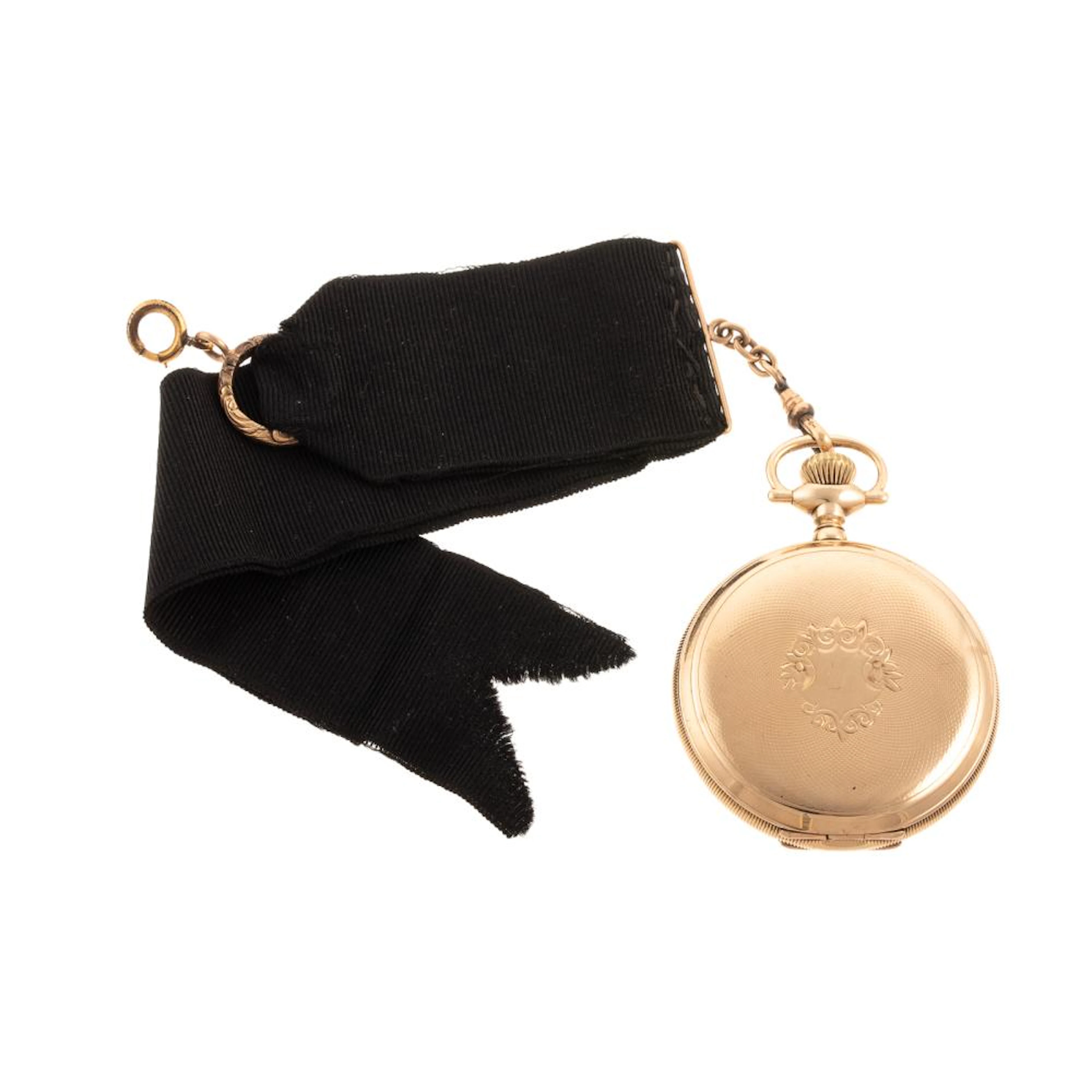 An Engraved Elgin Hunter Case Pocket Watch in 14K