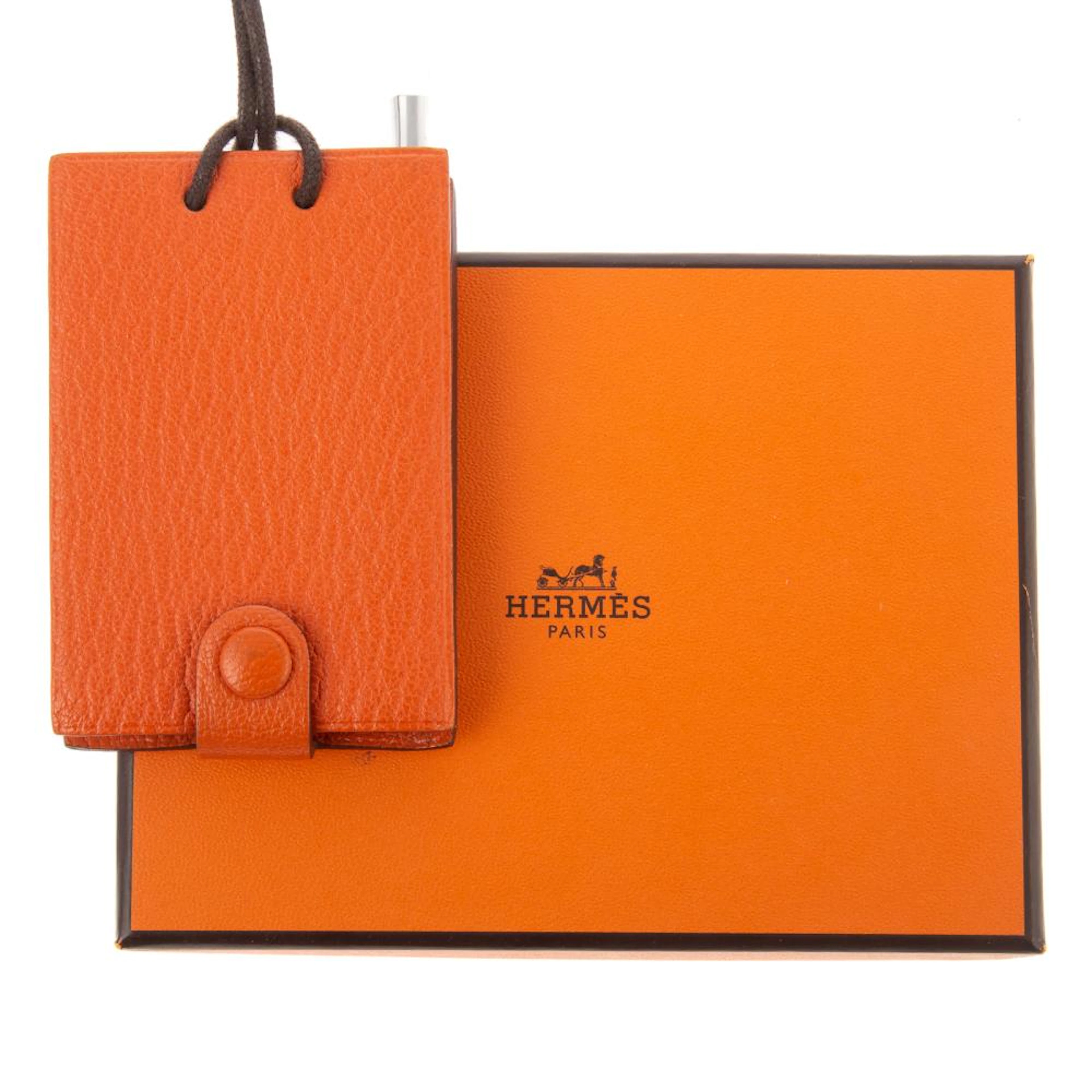 An Hermes Chevre Mysore Notepad Necklace