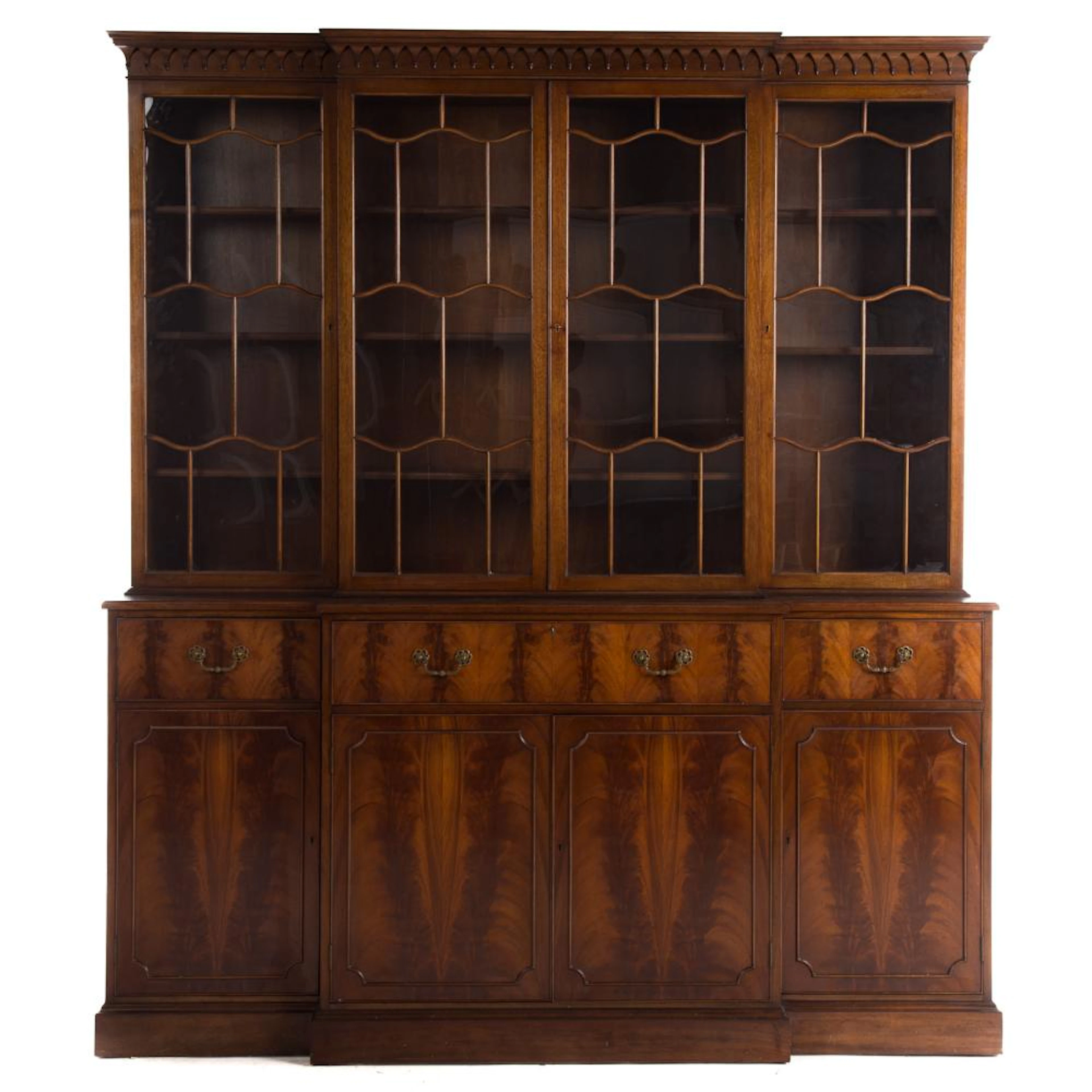 George III Style Mahogany Secretary Bookcase