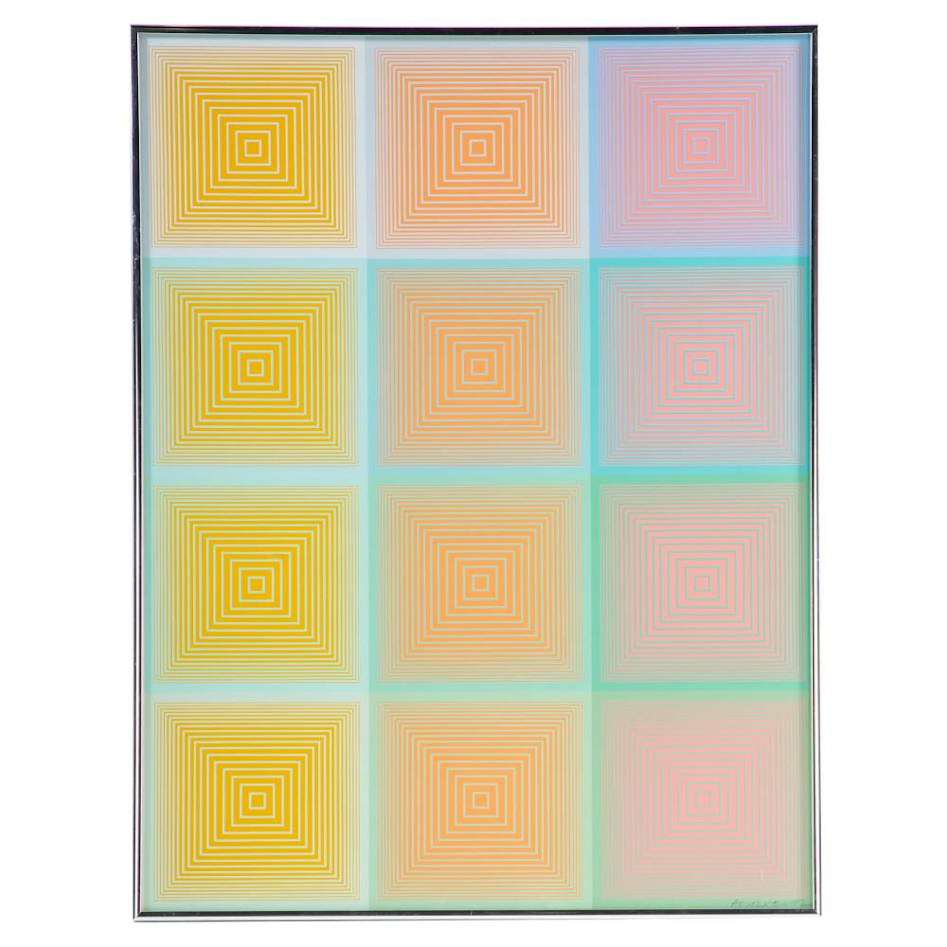 Richard Anuszkiewicz. "Inward Eye #7," serigraph