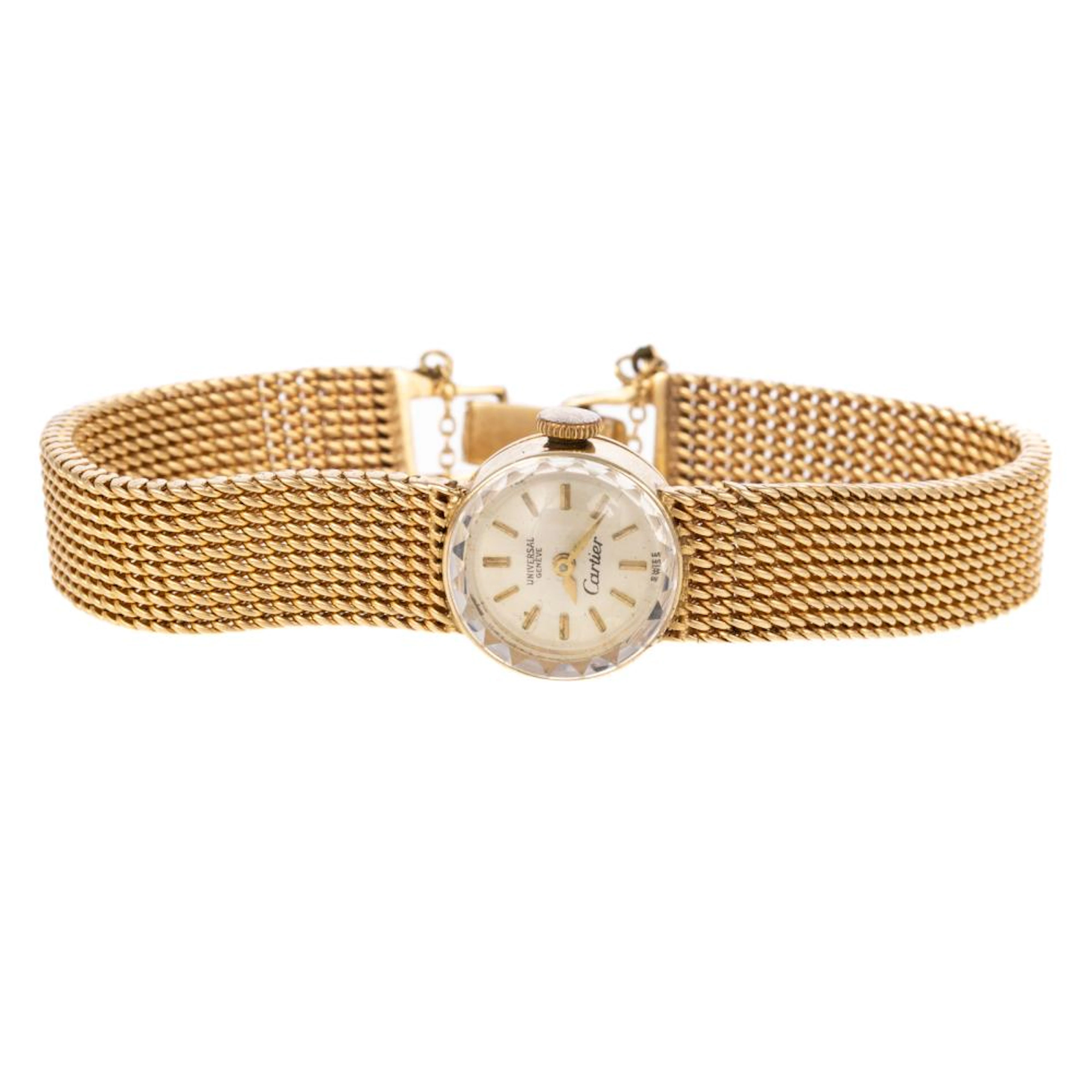 A Vintage Cartier Dress Wrist Watch in 14K