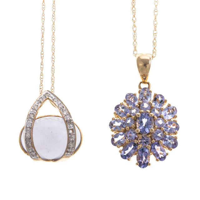 Two Ladies Necklaces in 14K Gold