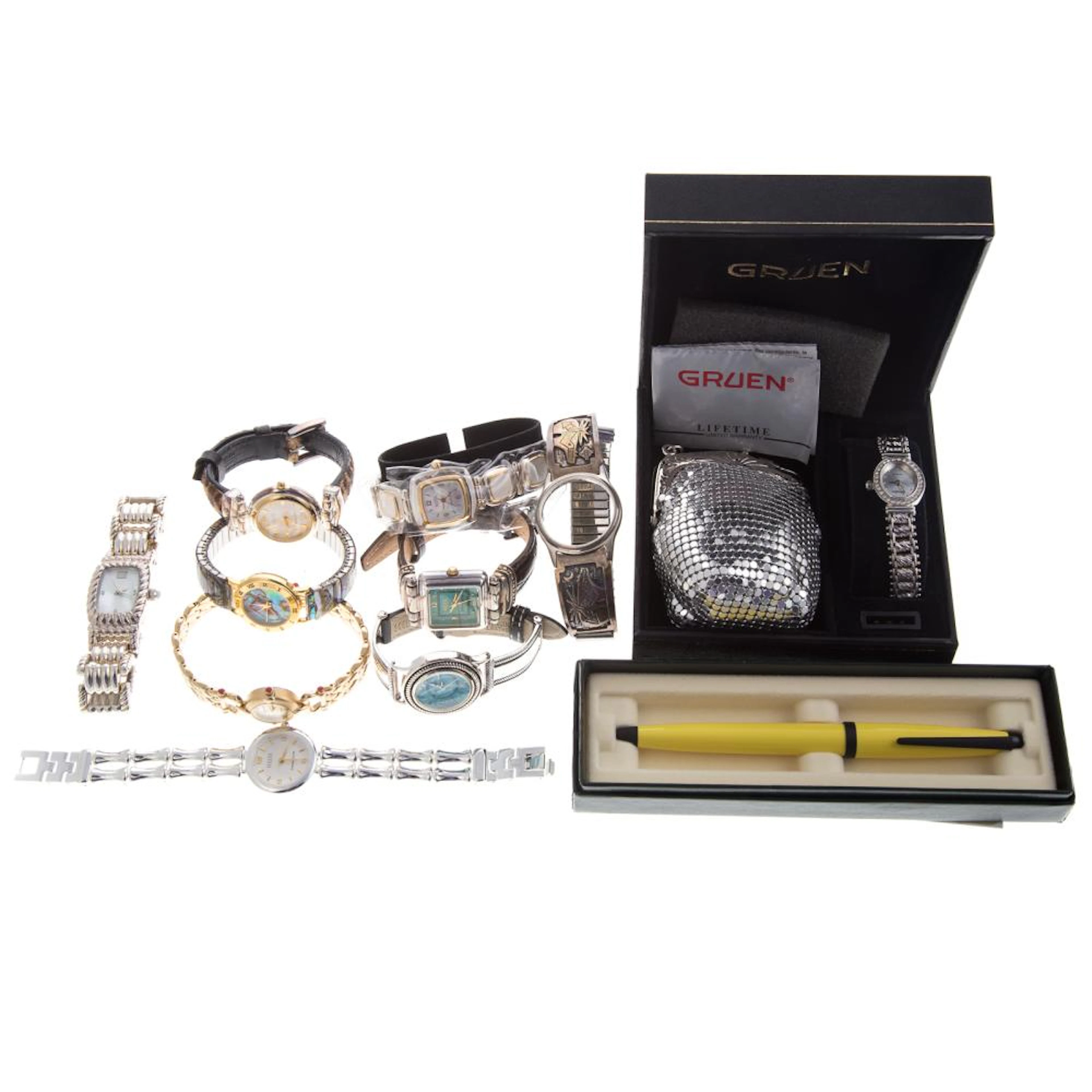 A Selection of Ladies Watches & a Cross Pen
