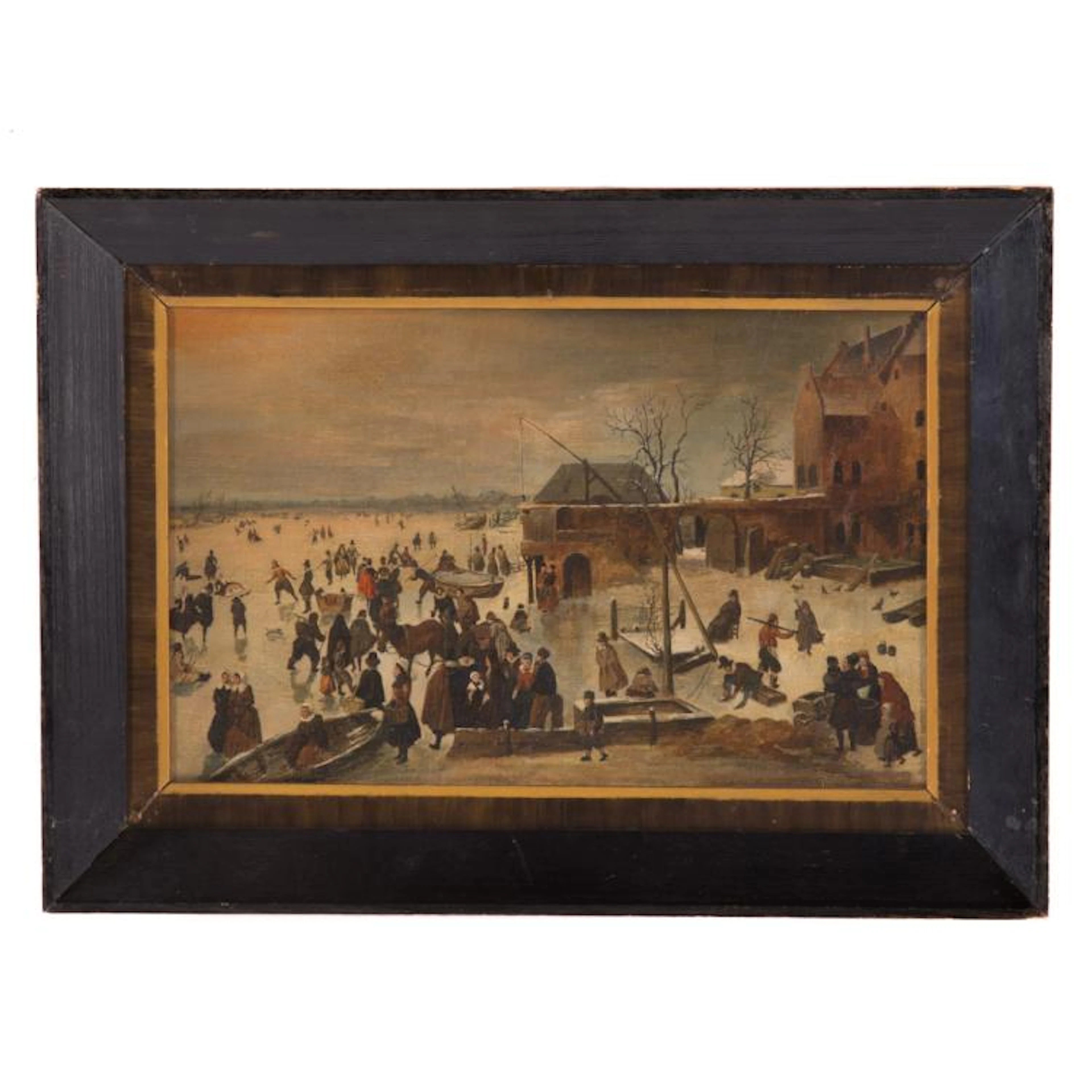After Hendrick Avercamp. A Scene on the Ice, oil