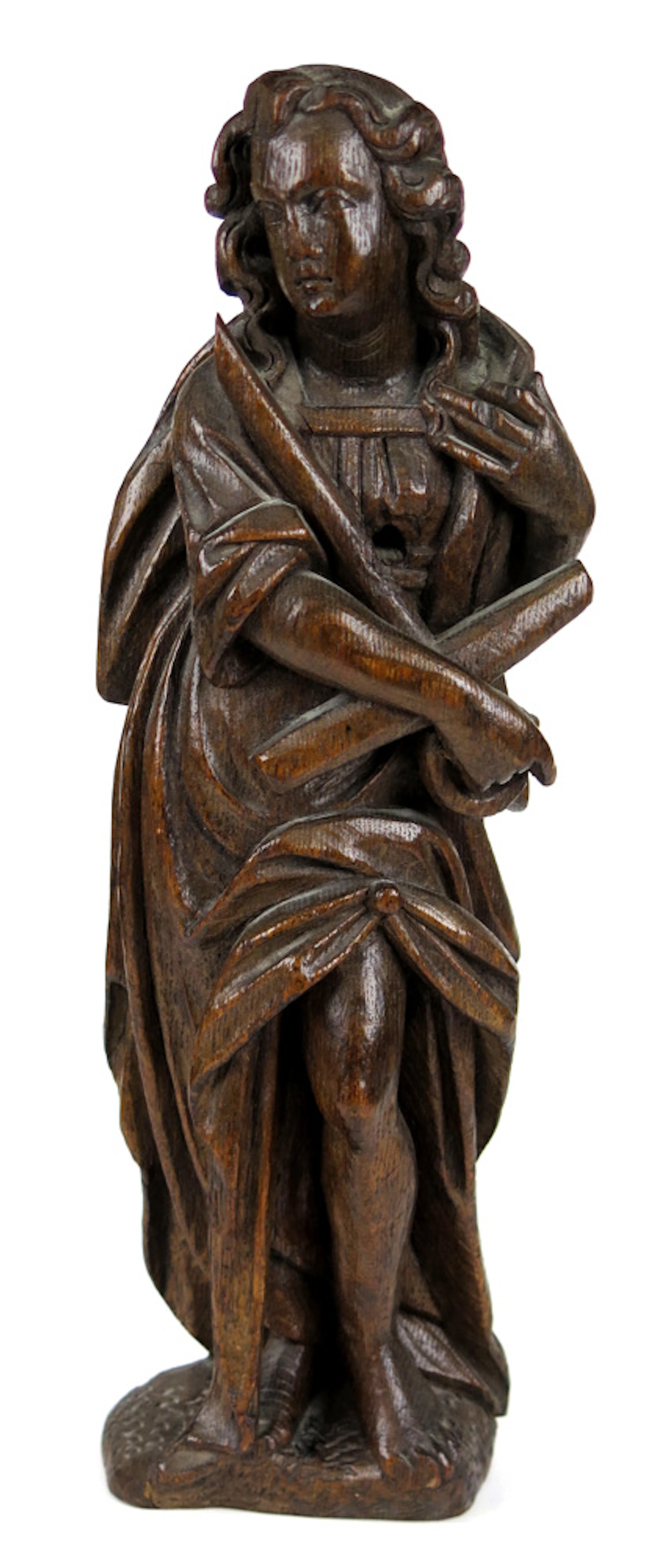 Skulptur, skuren ek, barock, 1600-tal, Sankta Filomena,