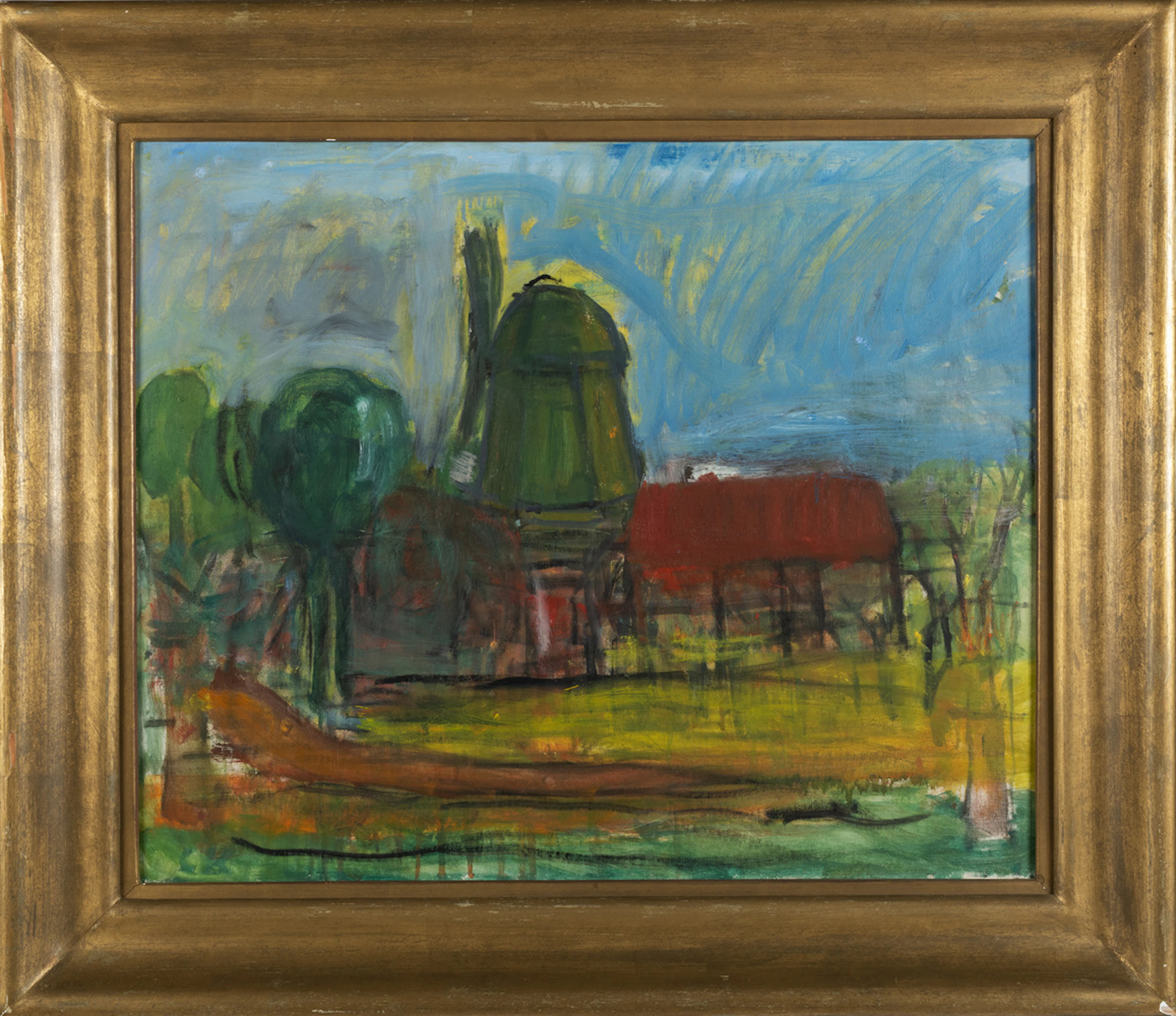 Carl Kylberg, (1878-1952), Kvarn. Olja på duk
