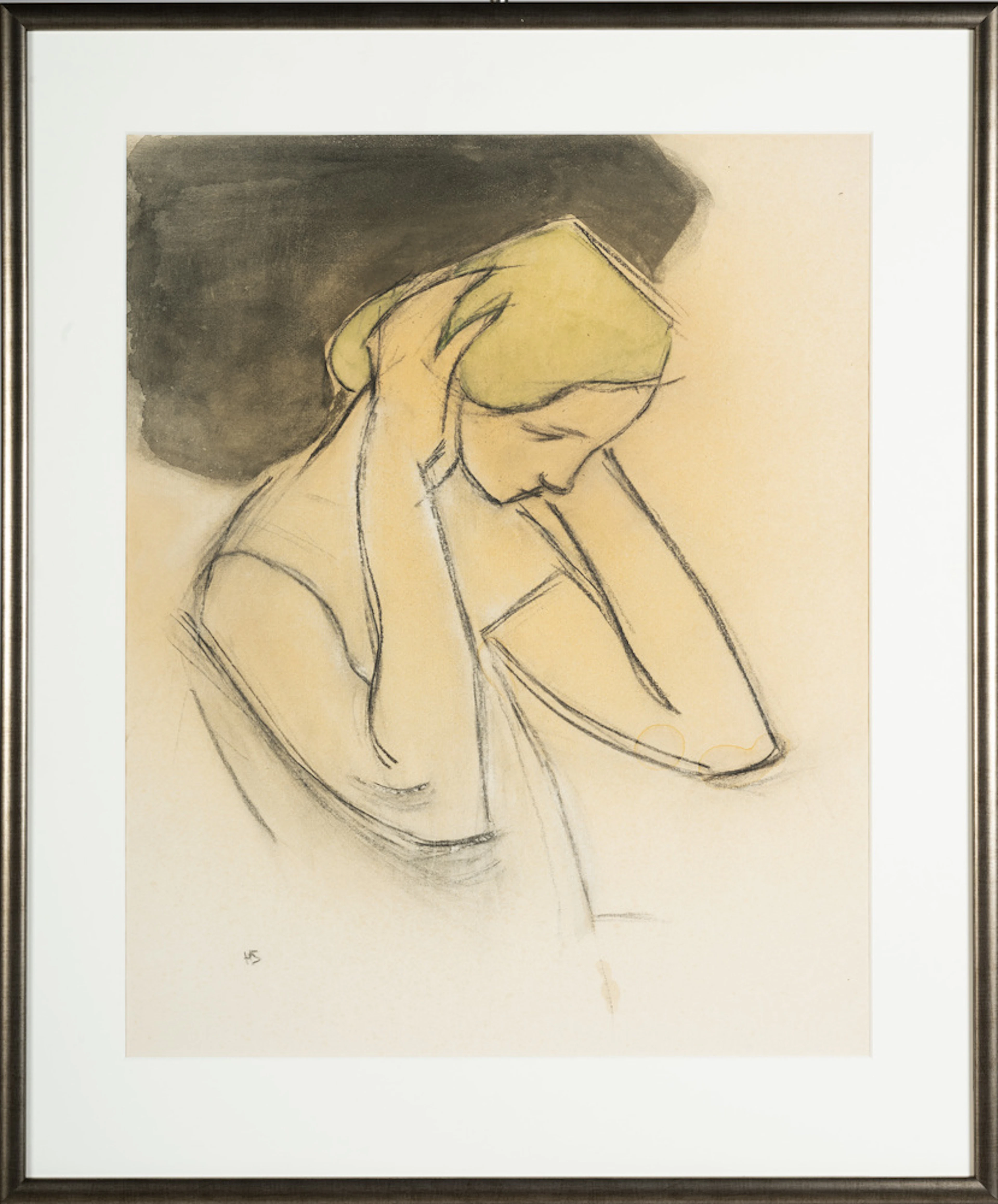 Helene Schjerfbeck, (1862 - 1946), "Den yngre flickan"