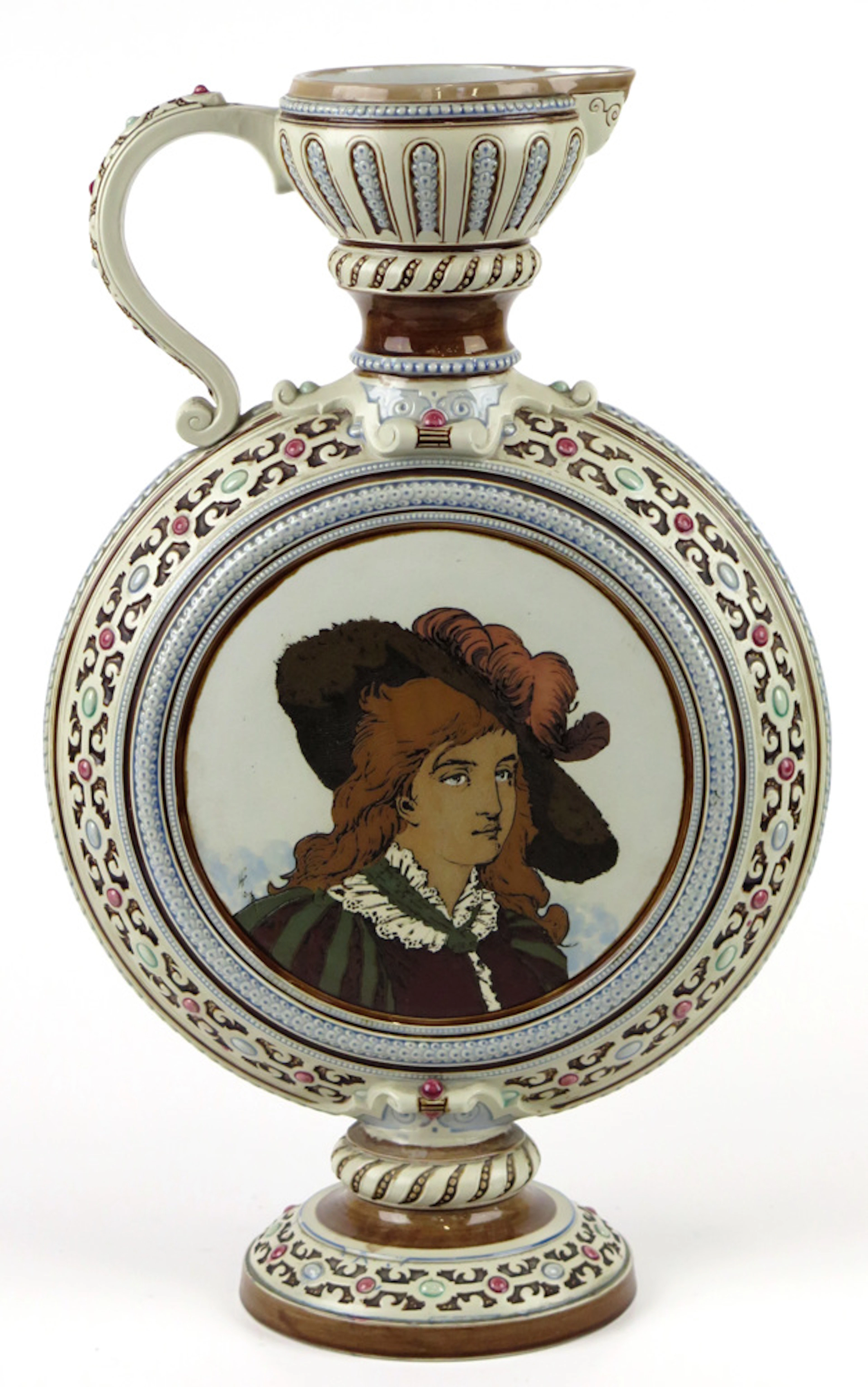 Vinkanna, stengods, Villeroy & Boch, Mettlach, nyrenässans, 1800-talets slut,