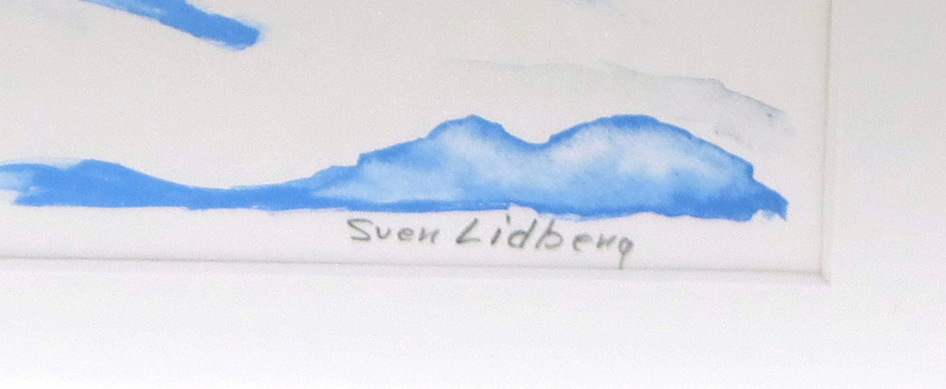 Lidberg, Sven, färglito, Karl XII:s likfärd - fritt efter Gustaf Cederström,
