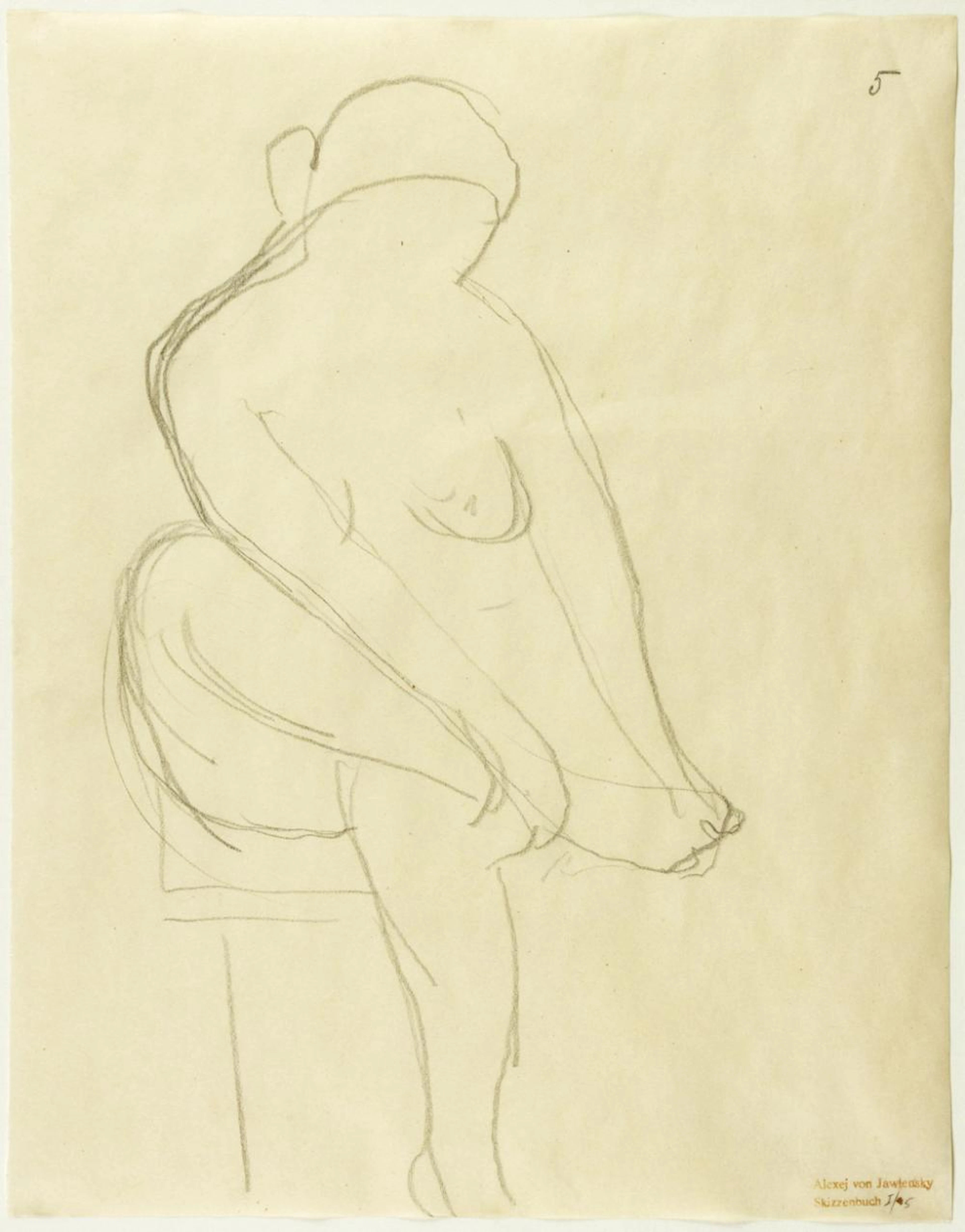 ALEXEJ VON JAWLENSKY. SITZENDER WEIBLICHER AKT.