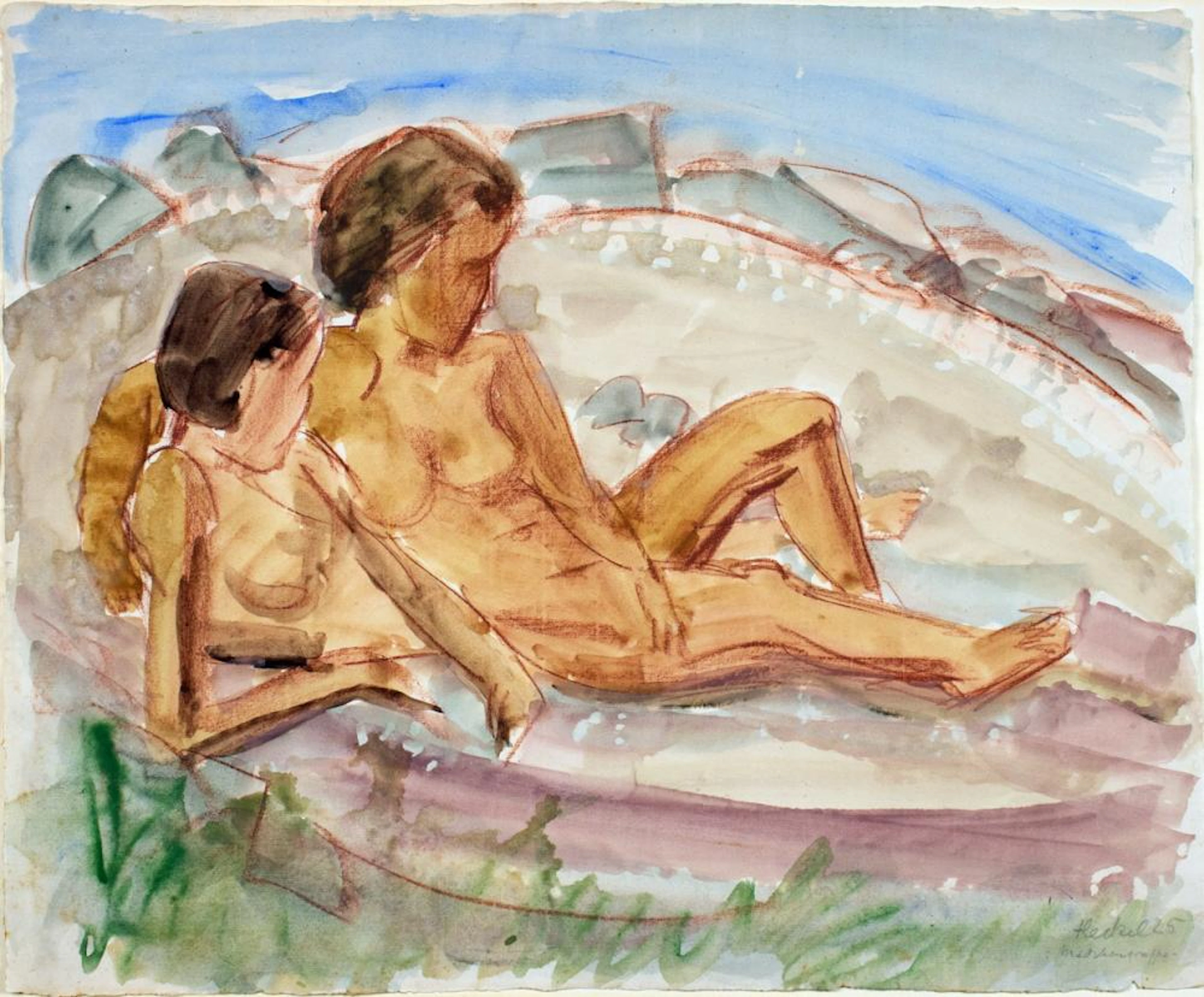 ERICH HECKEL. MÄDCHENGRUPPE.