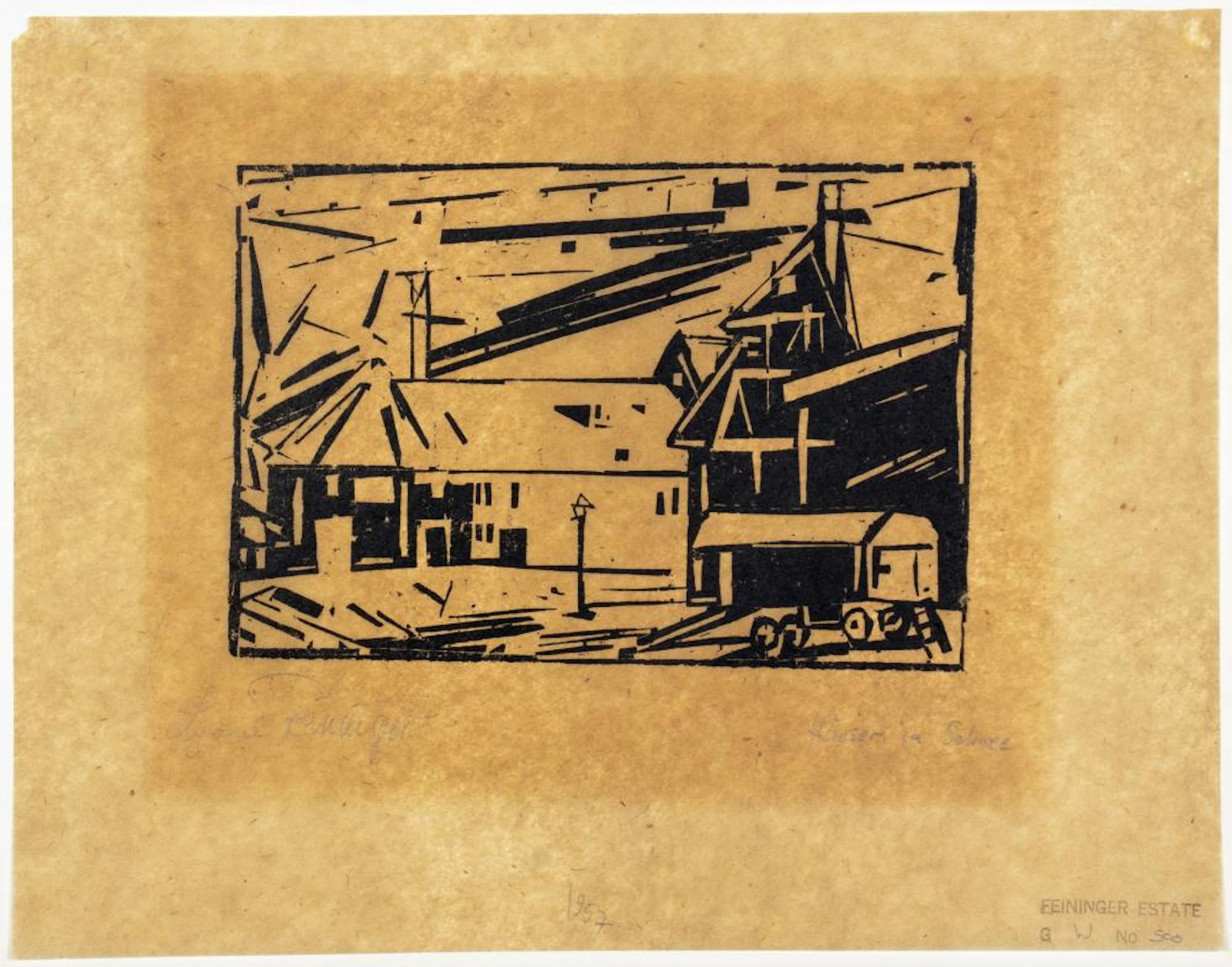Lyonel Feininger. Häuser im Schnee.
