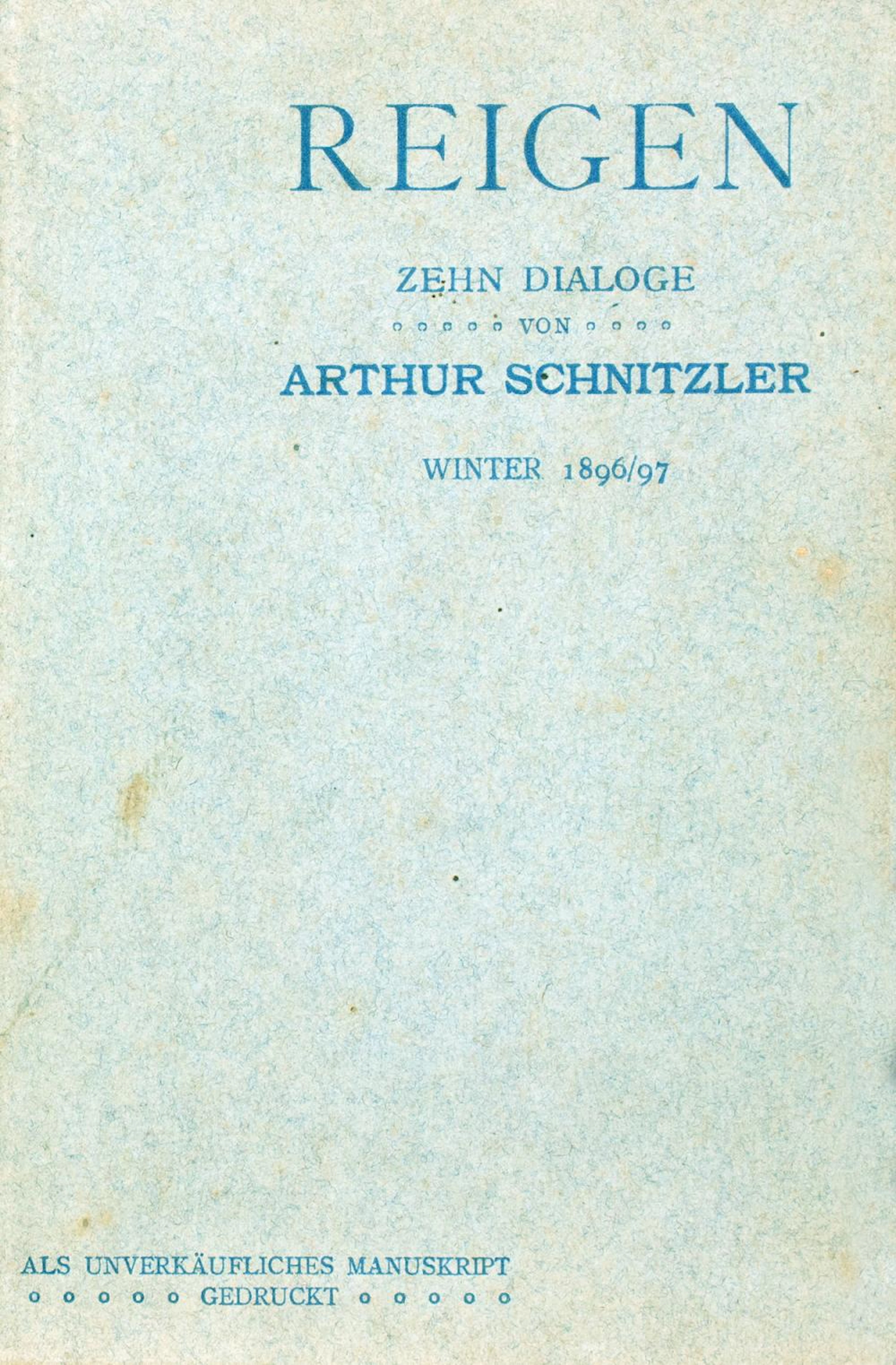 Arthur Schnitzler. Reigen.