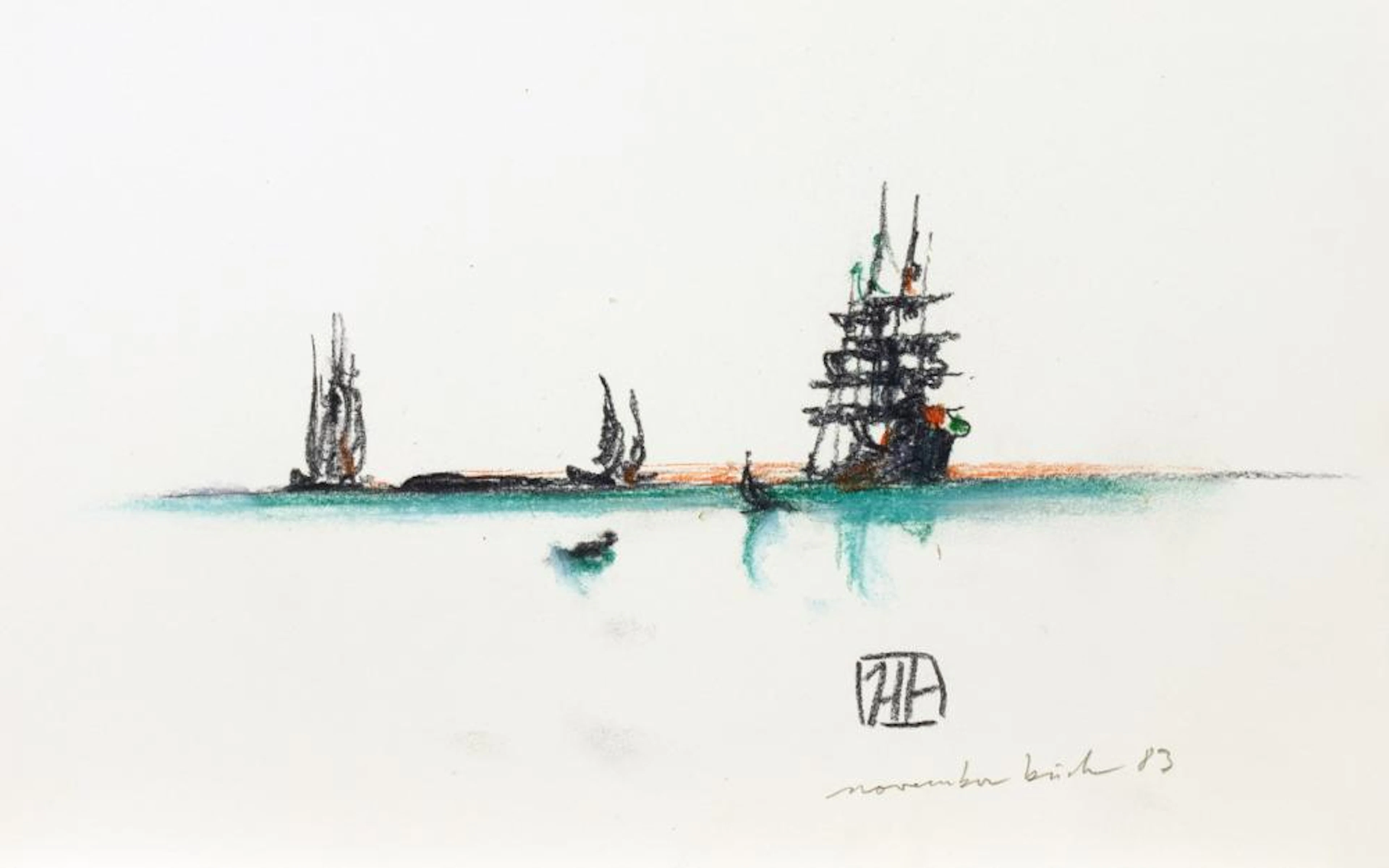 Horst Janssen. Boote.