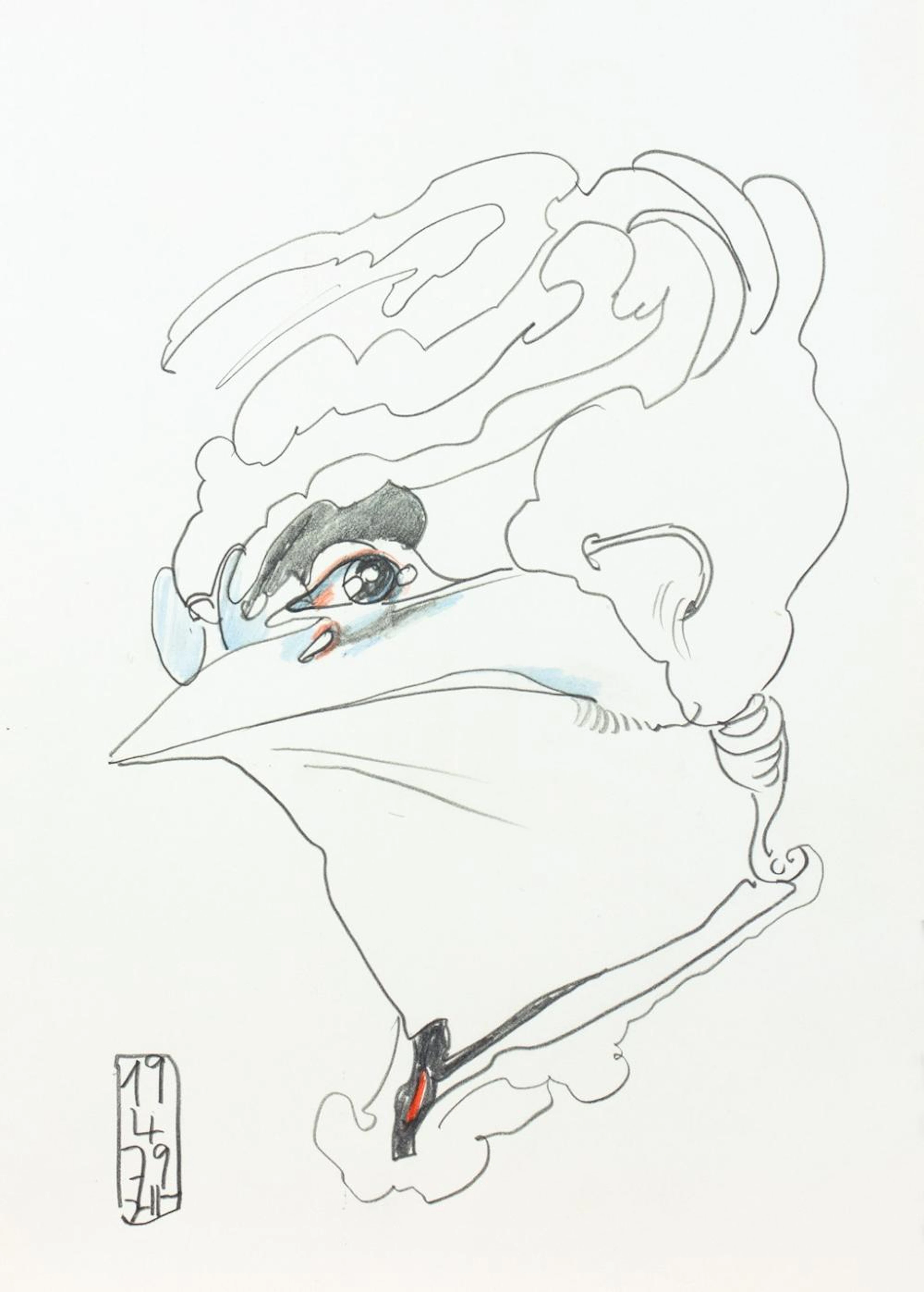 Horst Janssen. Ohne Titel.