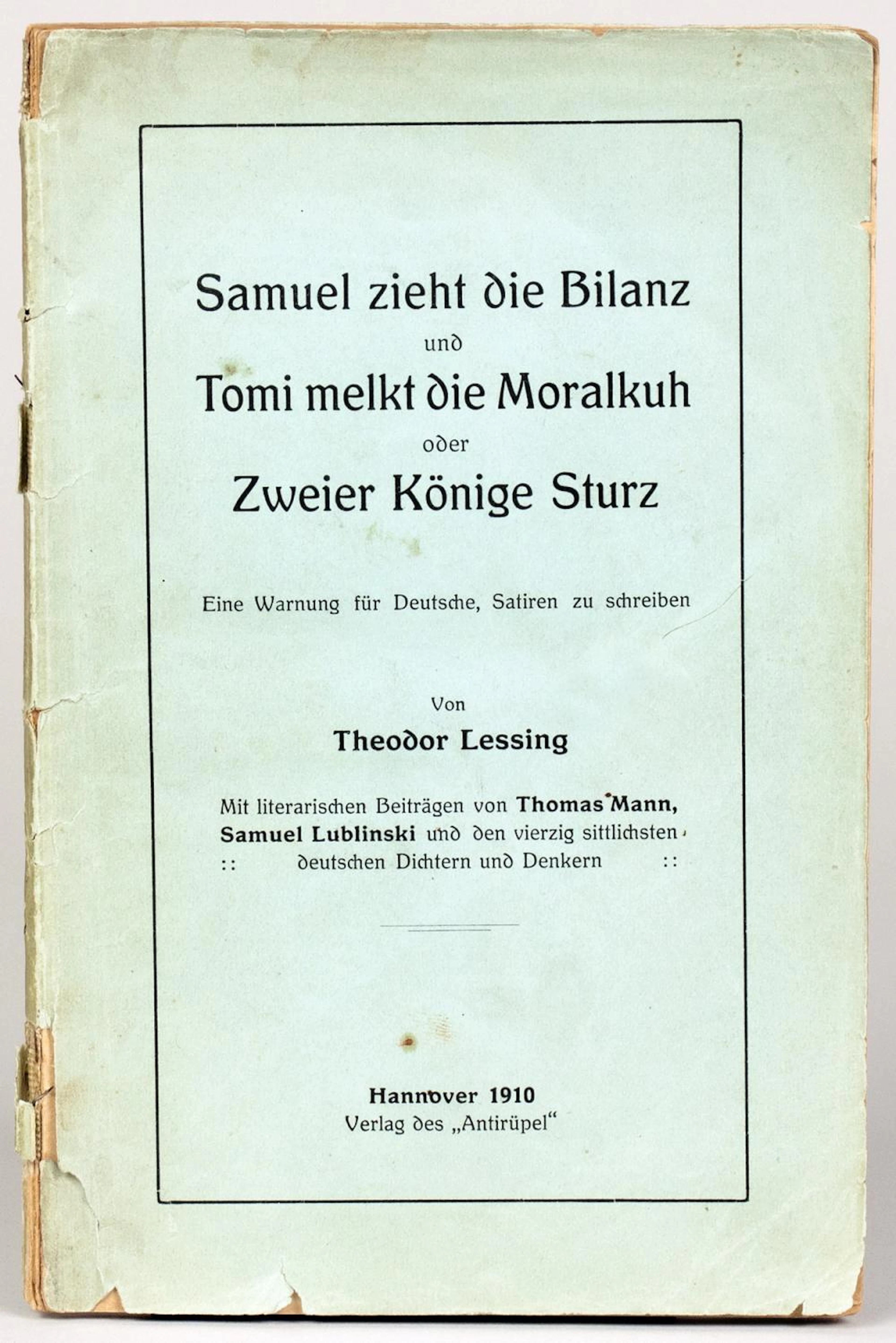 Thomas Mann - Theodor Lessing