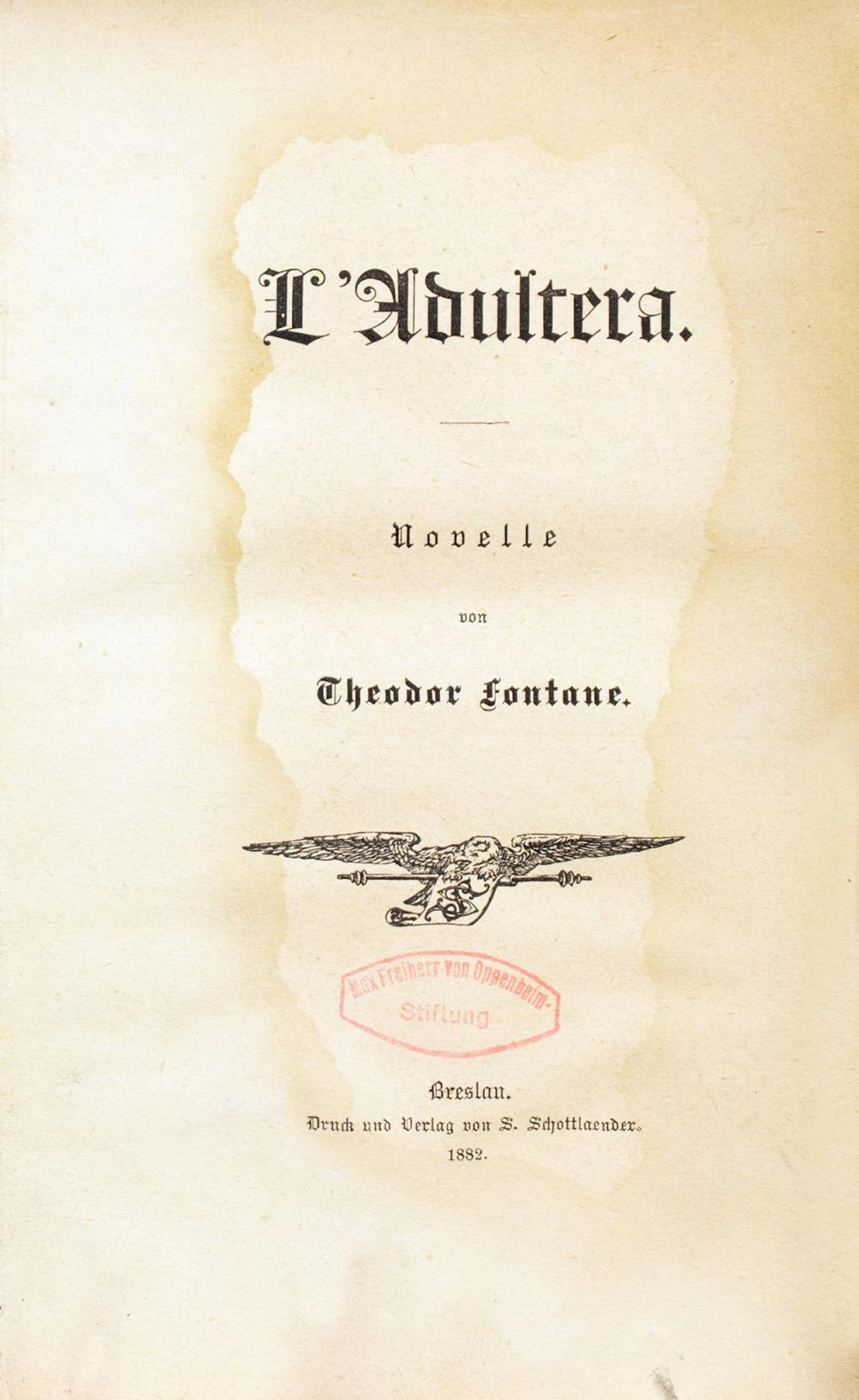 Theodor Fontane. L?Adultera.