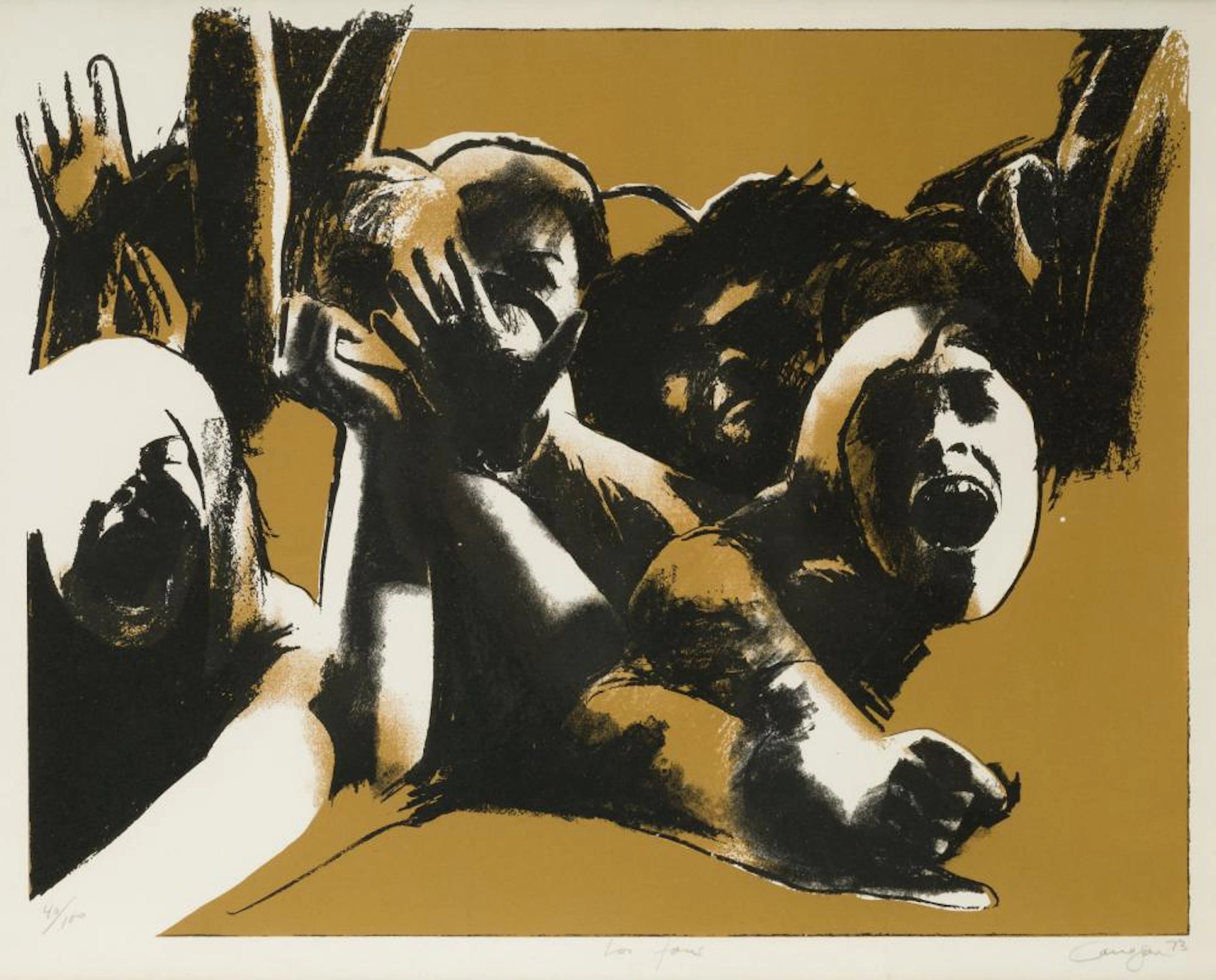 RAFAEL CANOGAR Toledo (1935) "The Fans", 1973