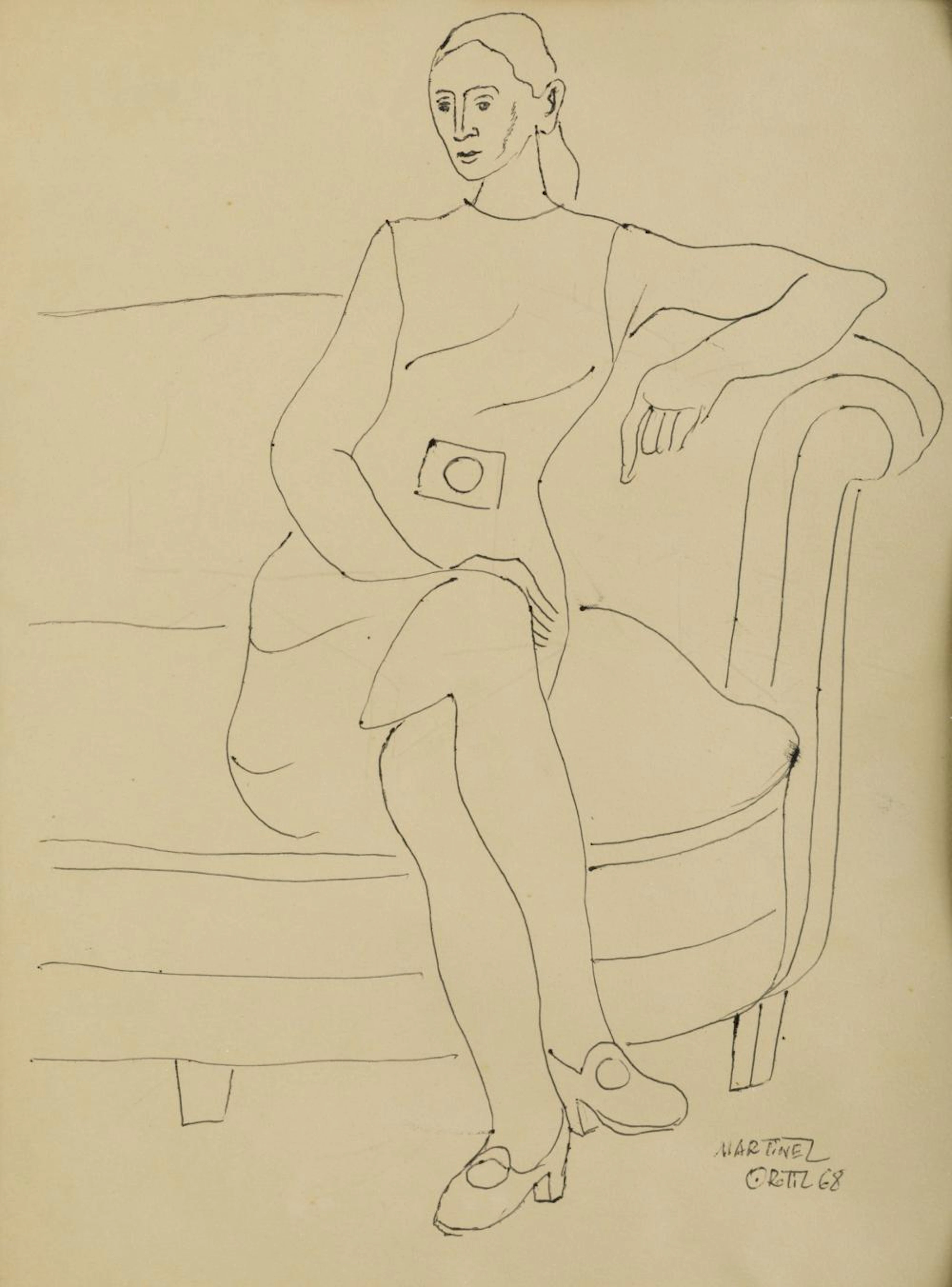 ICOLÁS MARTÍNEZ ORTIZ DE ZÁRATE Bilbao (1907) / Madrid (1991) "On the sofa"