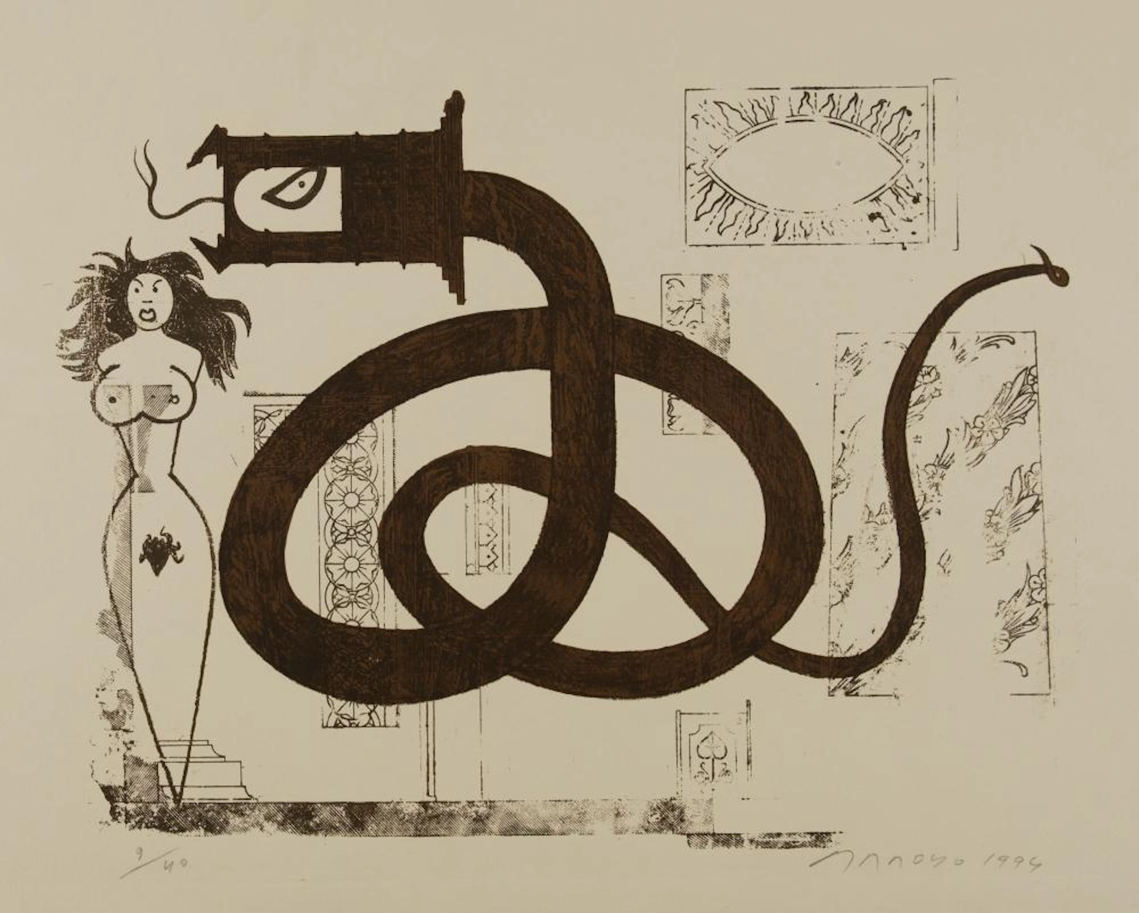 EDUARDO ARROYO Madrid (1937) / (2018) "Eva's serpent", 1994