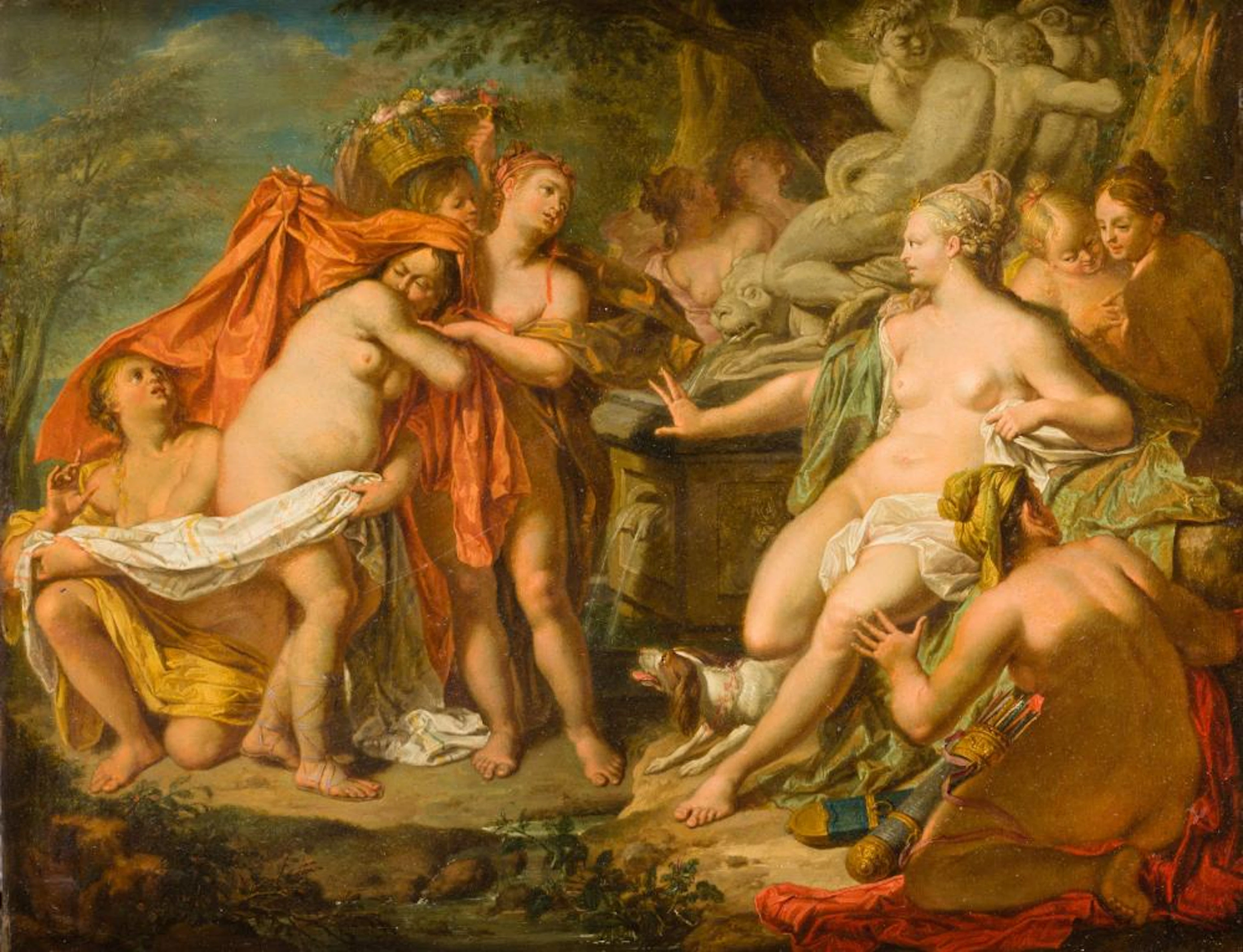 JACQUES IGNATIUS DE ROORE Antwerp (1686) / The Hague (1747) "Diana and Callisto"