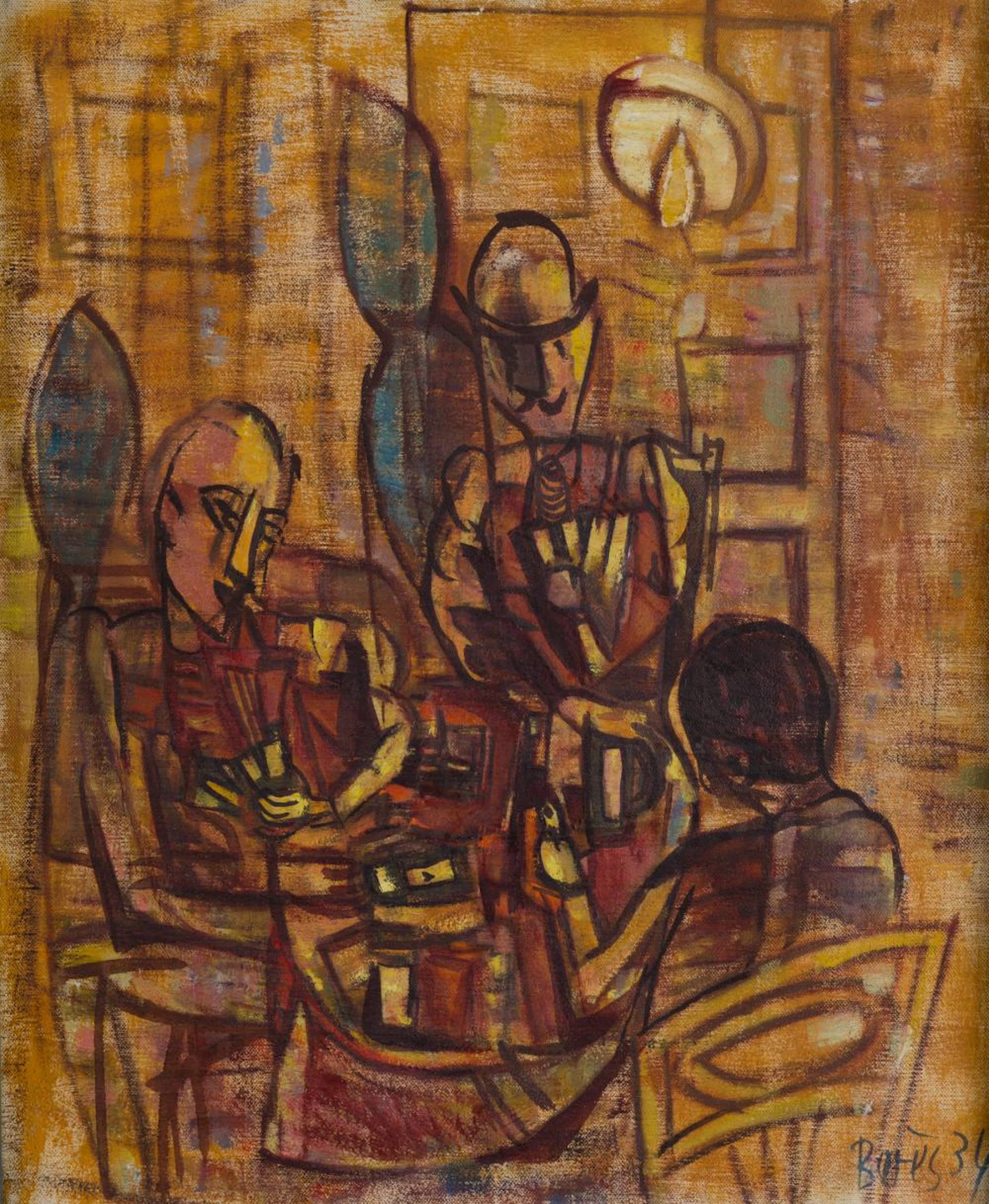 FRANCISCO BORES Madrid (1898) / Paris (1972) "Card Players", 1934