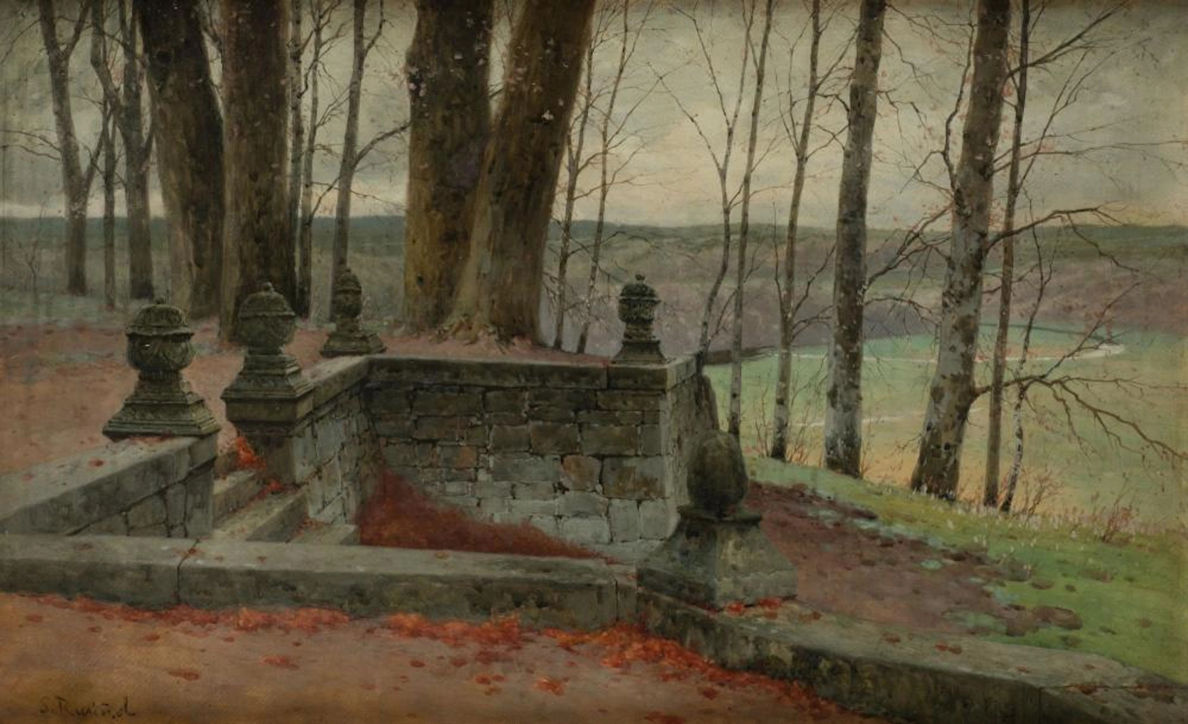 SANTIAGO RUSIÑOL Barcelona (1861) / Aranjuez (1931) "Landscape"