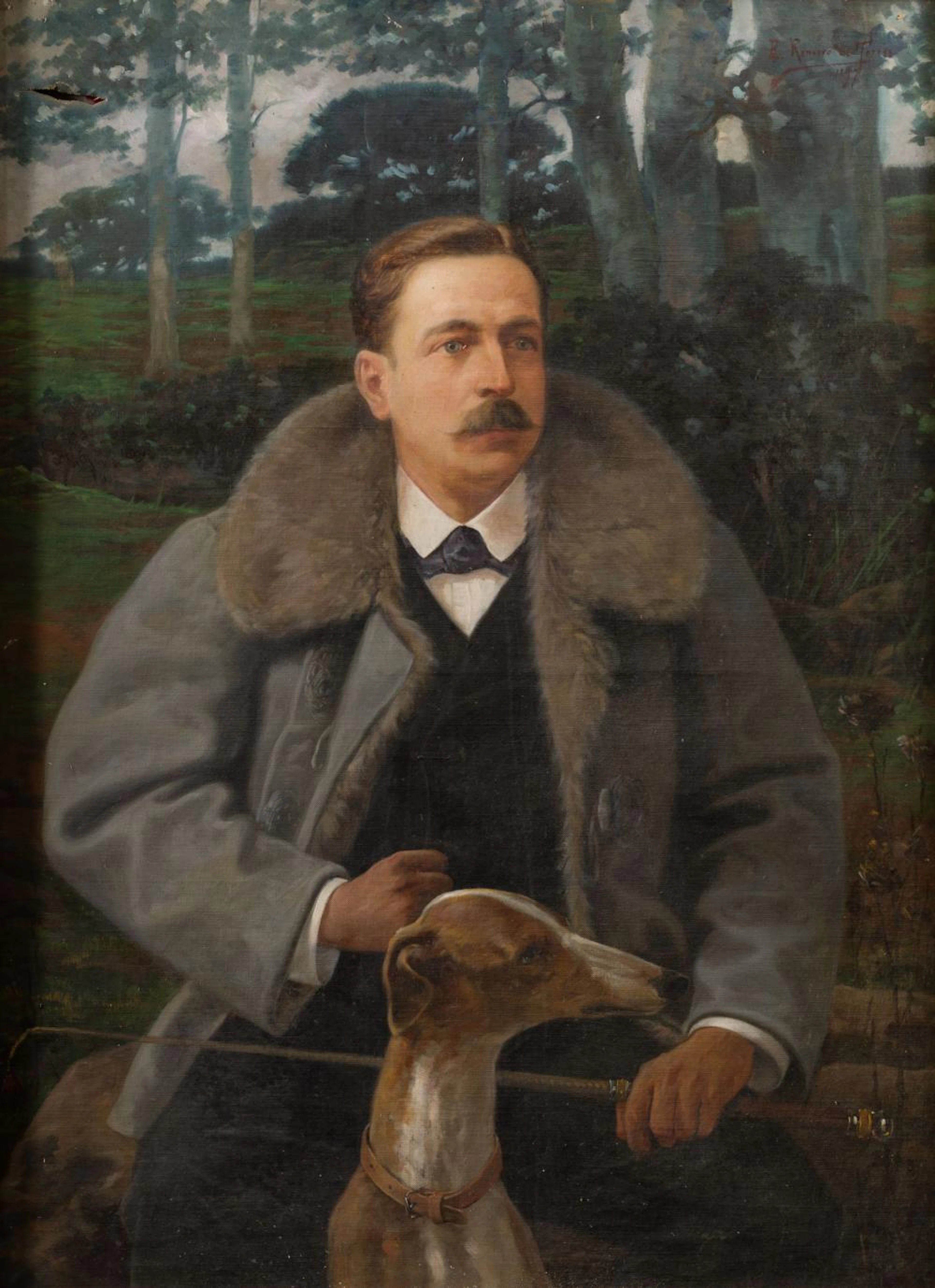 ENRIQUE ROMERO DE TORRES. Córdoba (1876 / 1956). "Portrait of a Gentleman", 1897