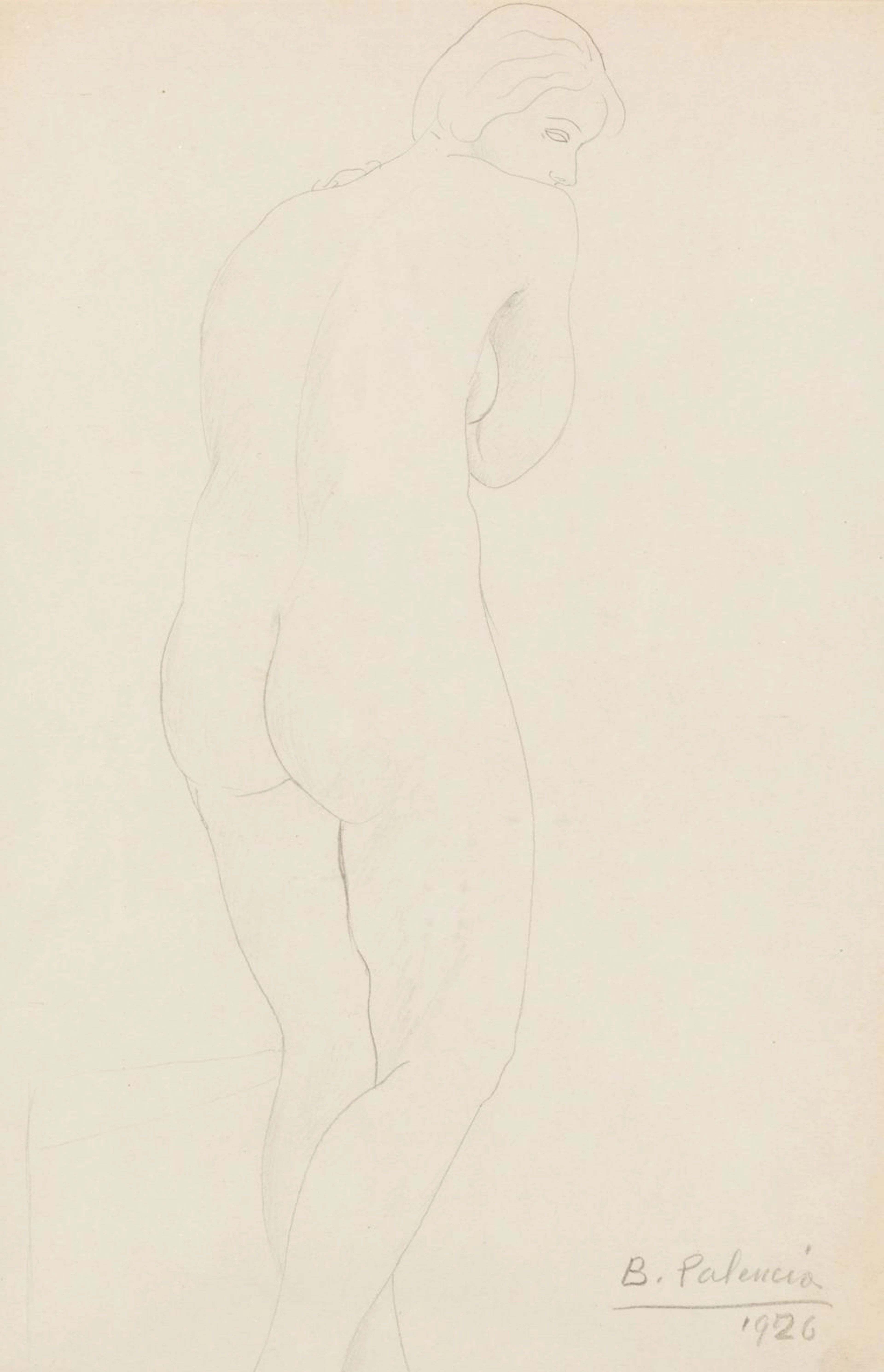 BENJAMÍN PALENCIA Barrax (Albacete) (1894) / Madrid (1980) "Female nude", 1926