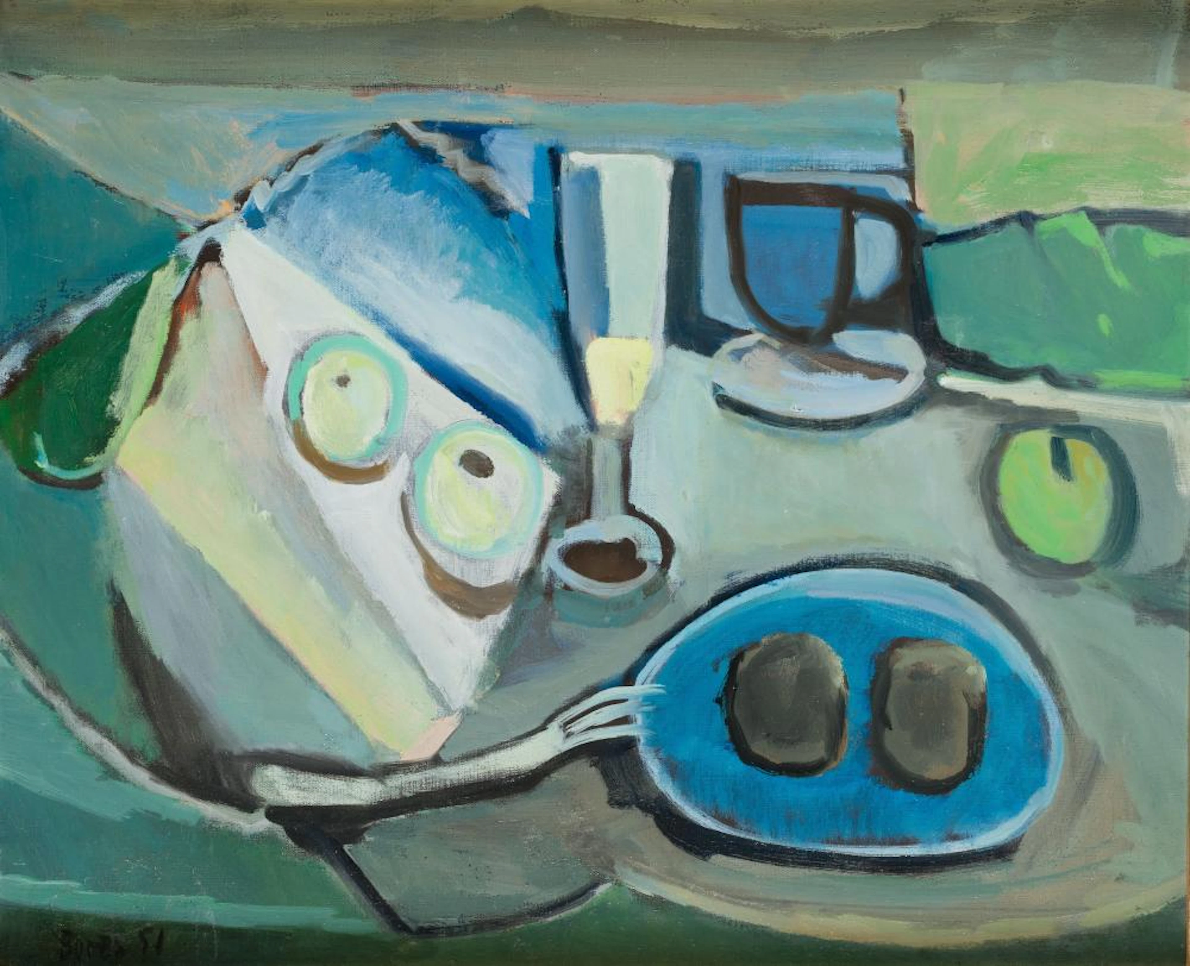 FRANCISCO BORES Madrid (1898) / Paris (1972) "Still Life of the Glass", 1951