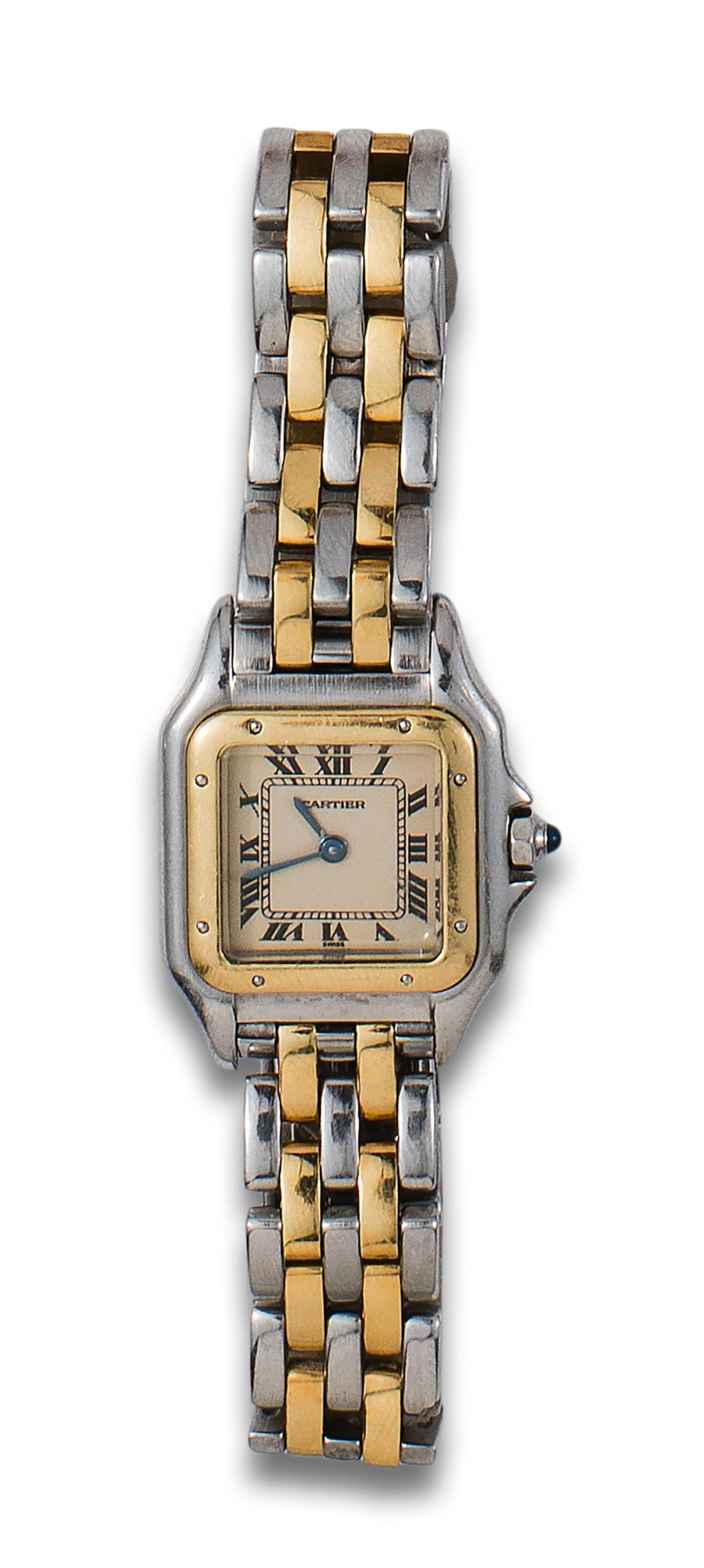 CARTIER PANTHERE WRISTWATCH, IN STEEL AND GOLD