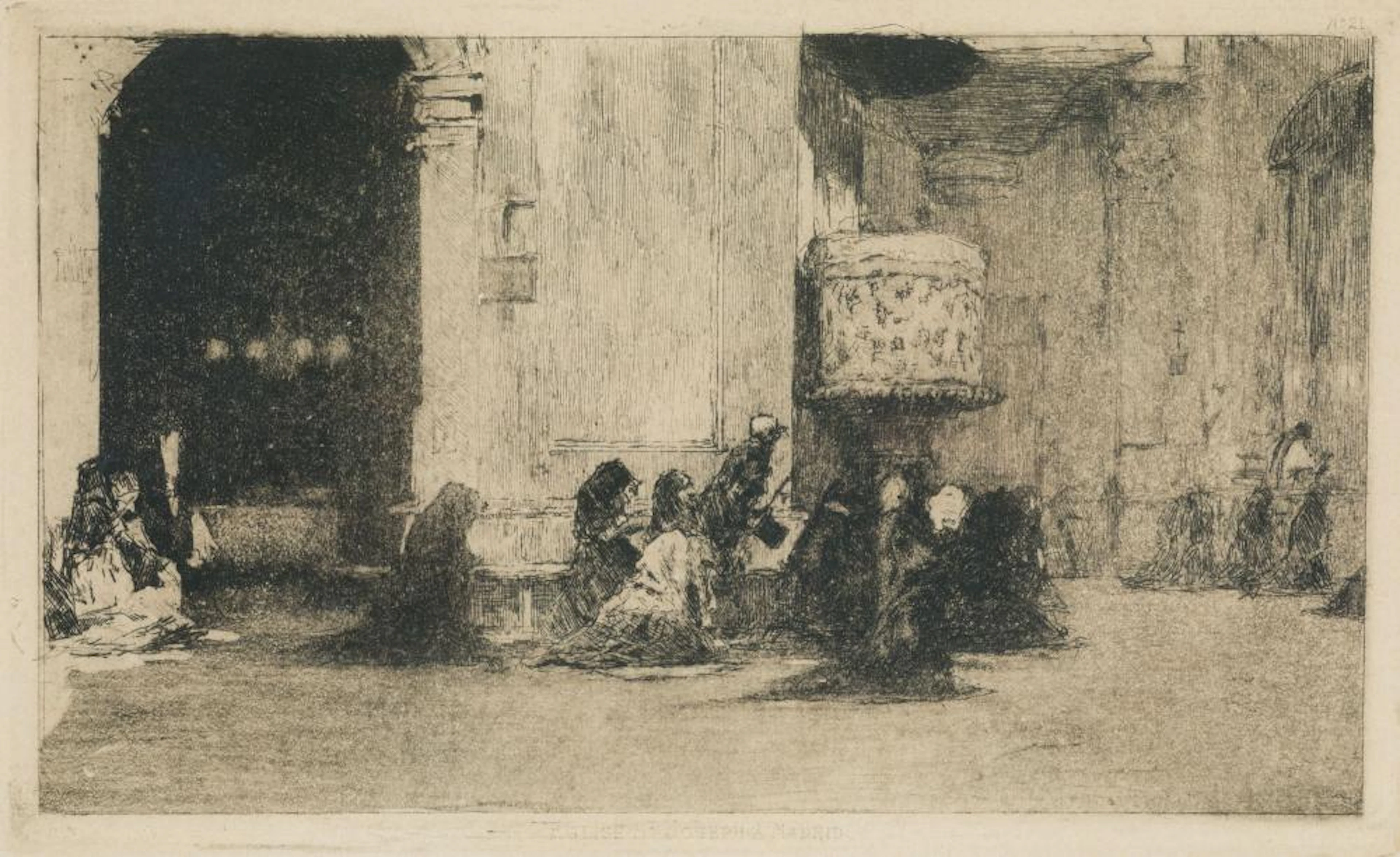 MARIANO FORTUNY Y MARSAL Reus (1838) / Rome (1874) "Eglise St. Joseph á Madrid"