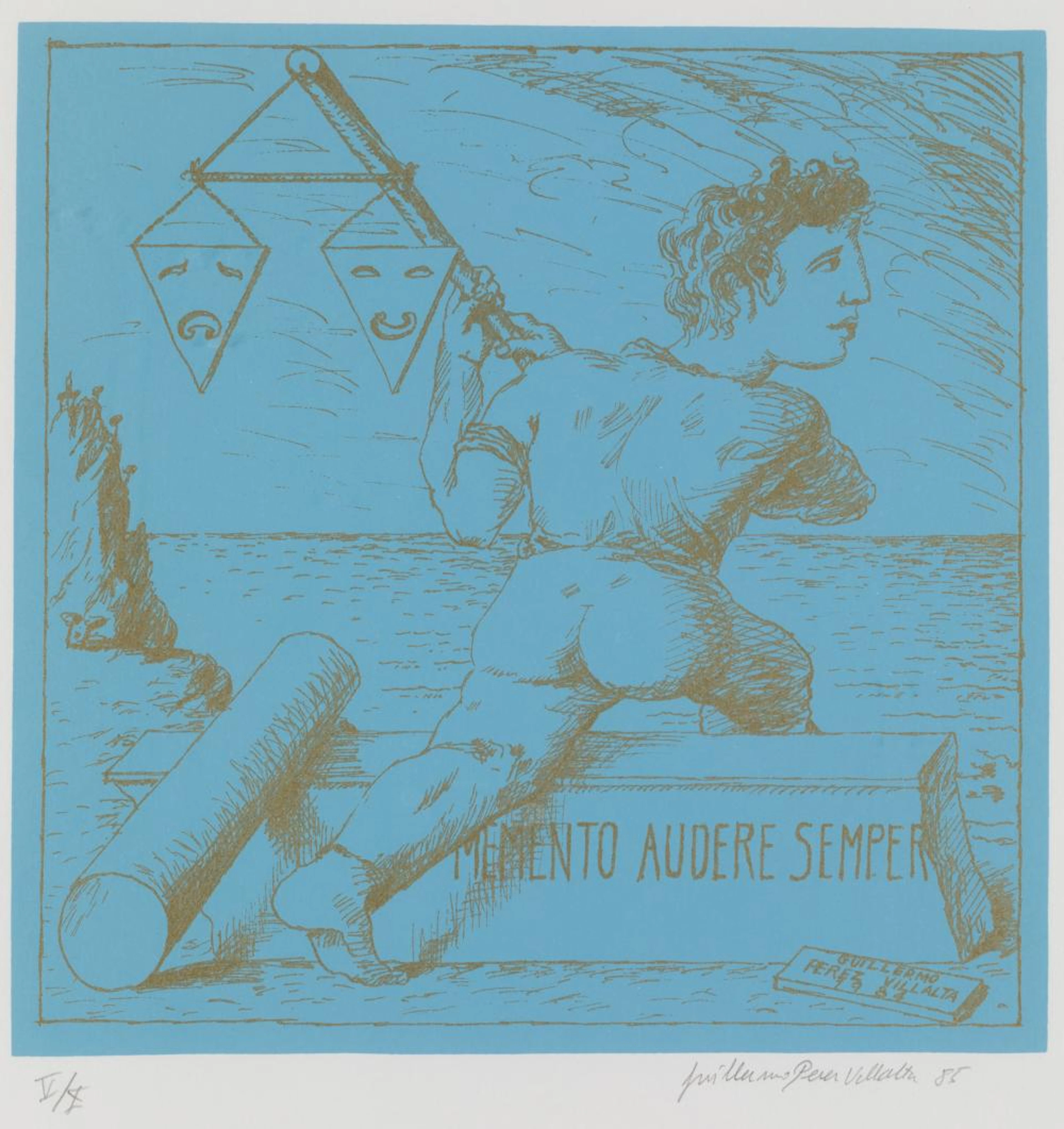 GUILLERMO PÉREZ VILLALTA. Tarifa (Cádiz) (1948). "Memento Audere semper", 1985.