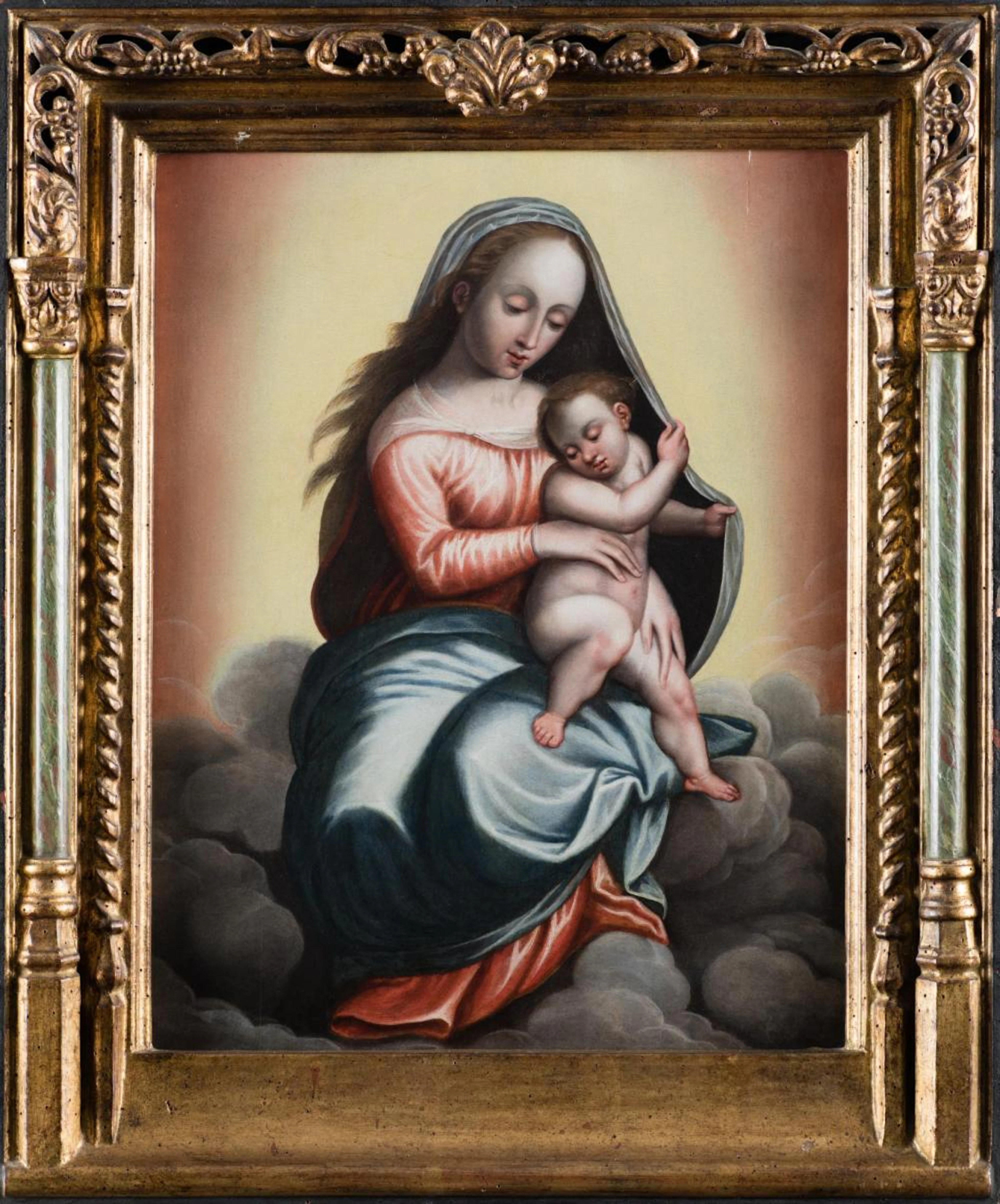 ITALIAN SCHOOL (Late 16th century - Early 17th century) "Virgin with Child"