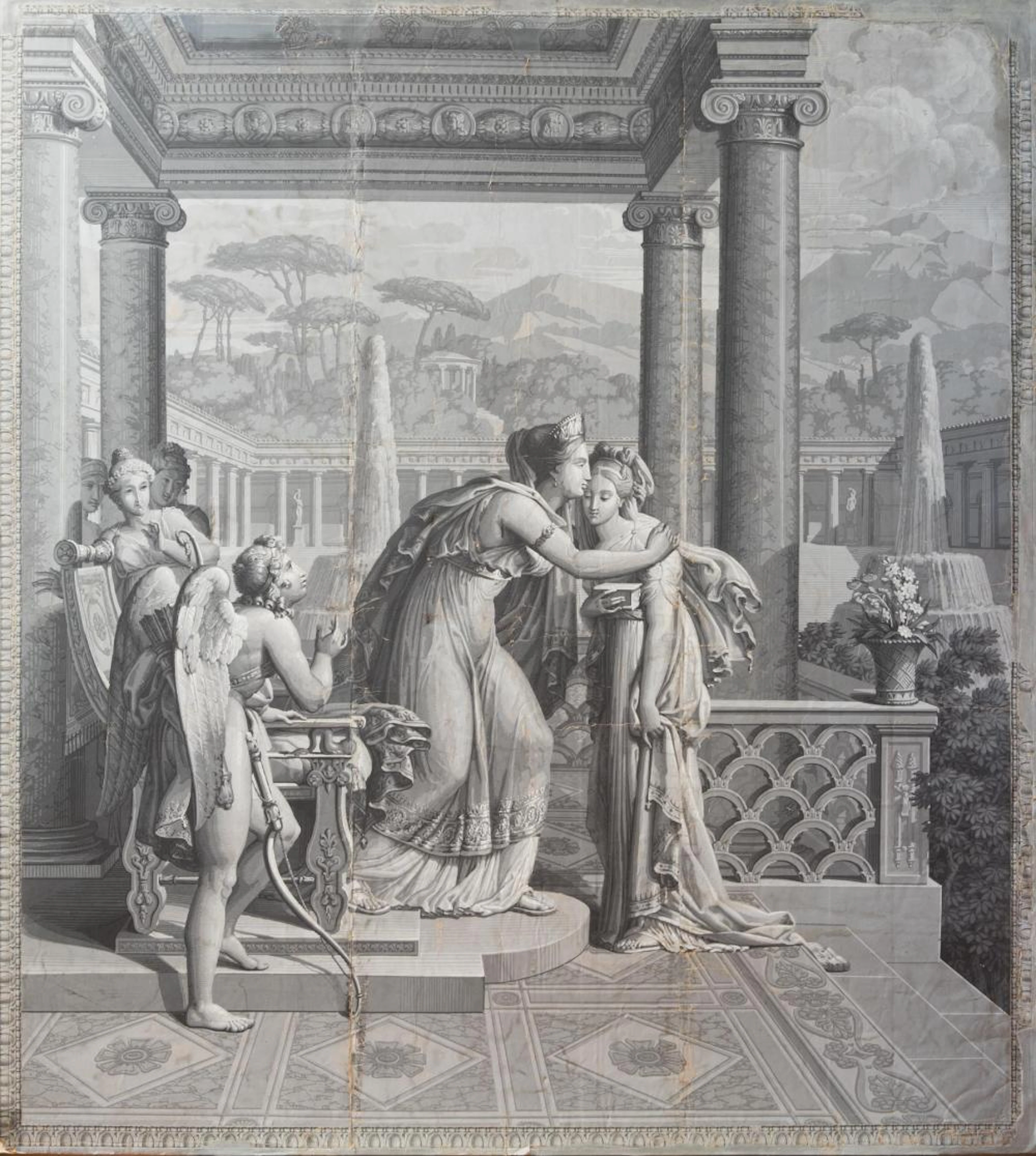 FRENCH SCHOOL (19th-20th centuries) "The reconciliation of Venus and Psyche"