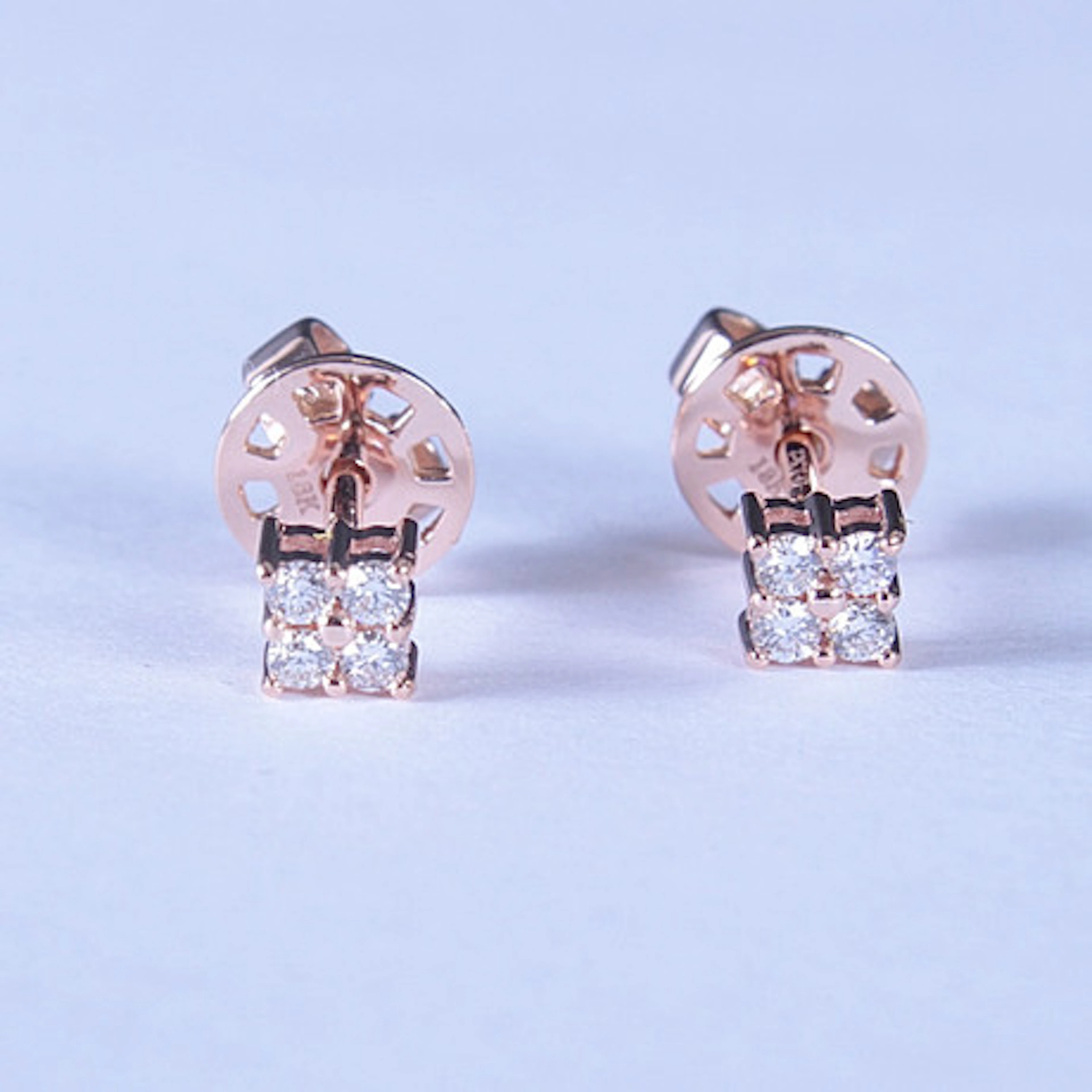 DIAMANTÖRHÄNGEN, 0,13ct, roséguld 18K.