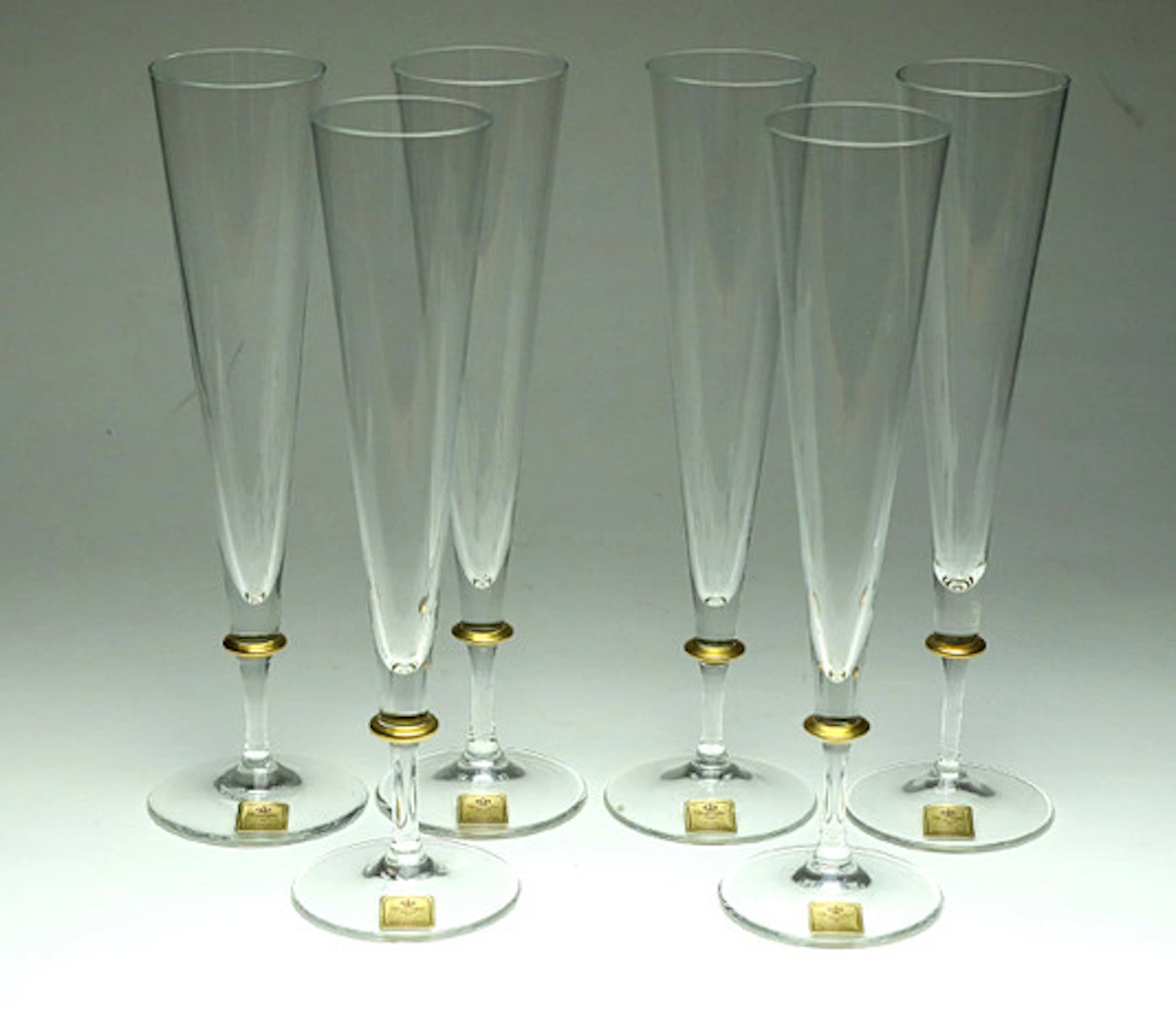 6 THERESIENTHAL CHAMPAGNEBÄGARE.