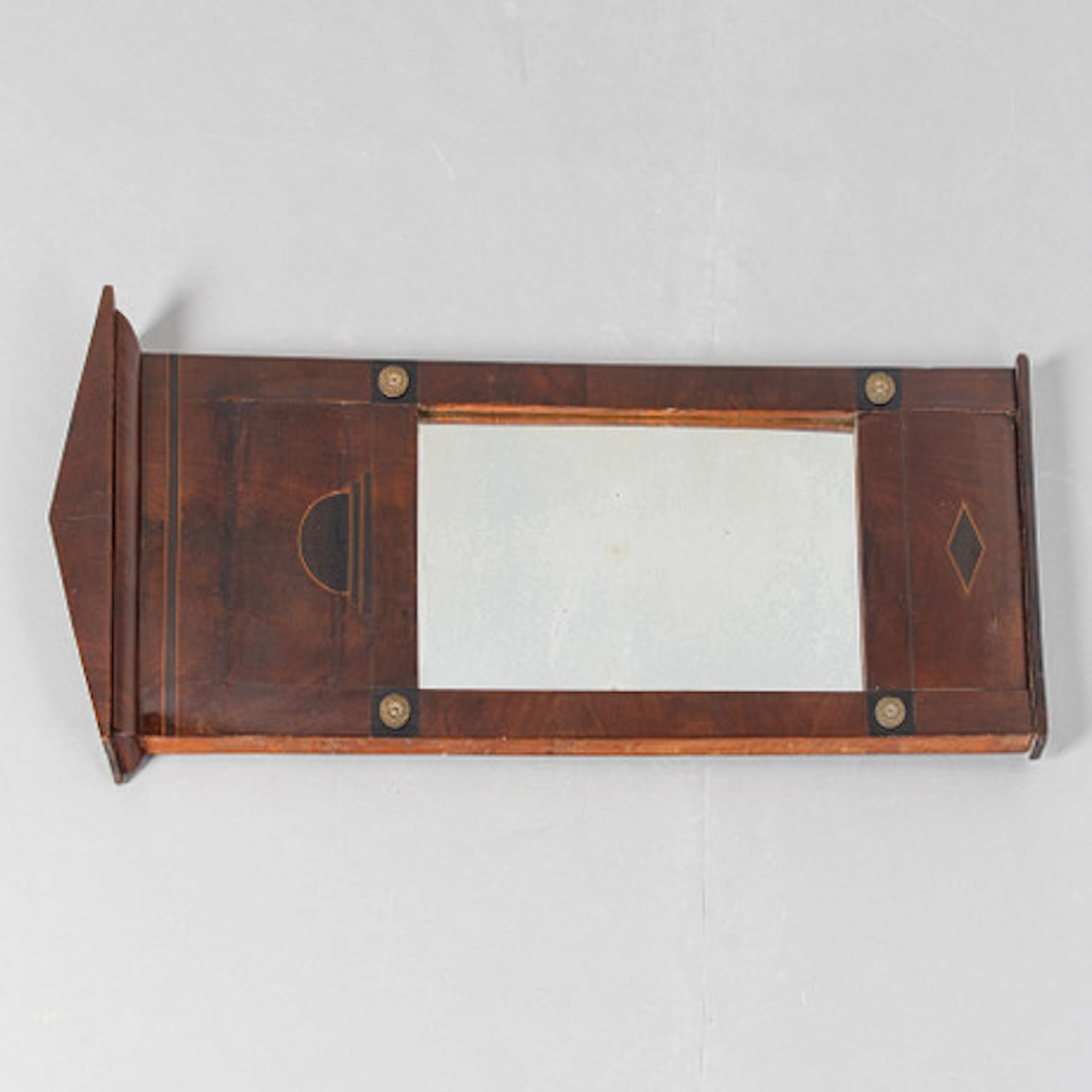 Biedermeier Pillar Mirror, omkring 1820.