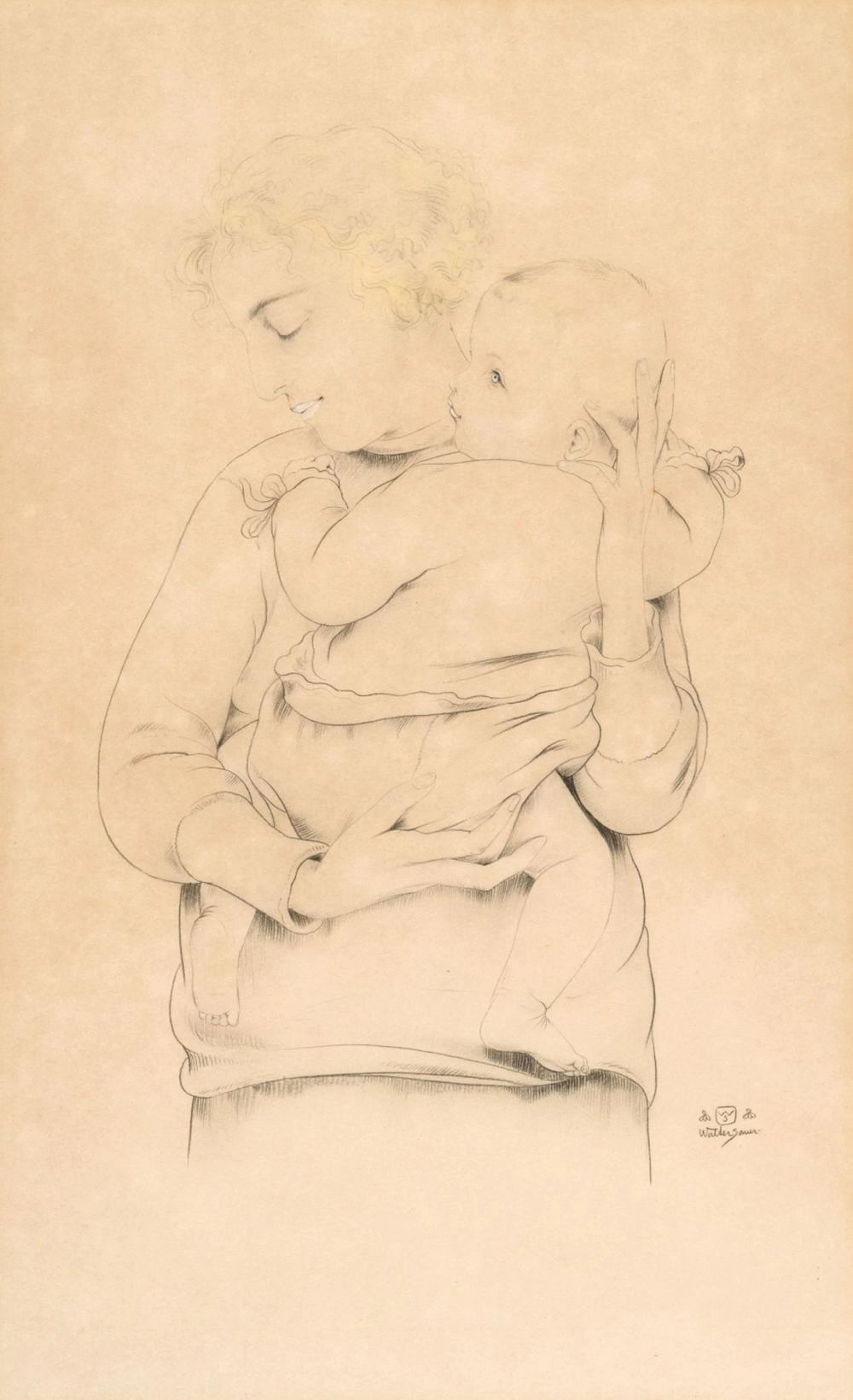 Sauer Walter (1889 - 1927) Belgium - Mother and child