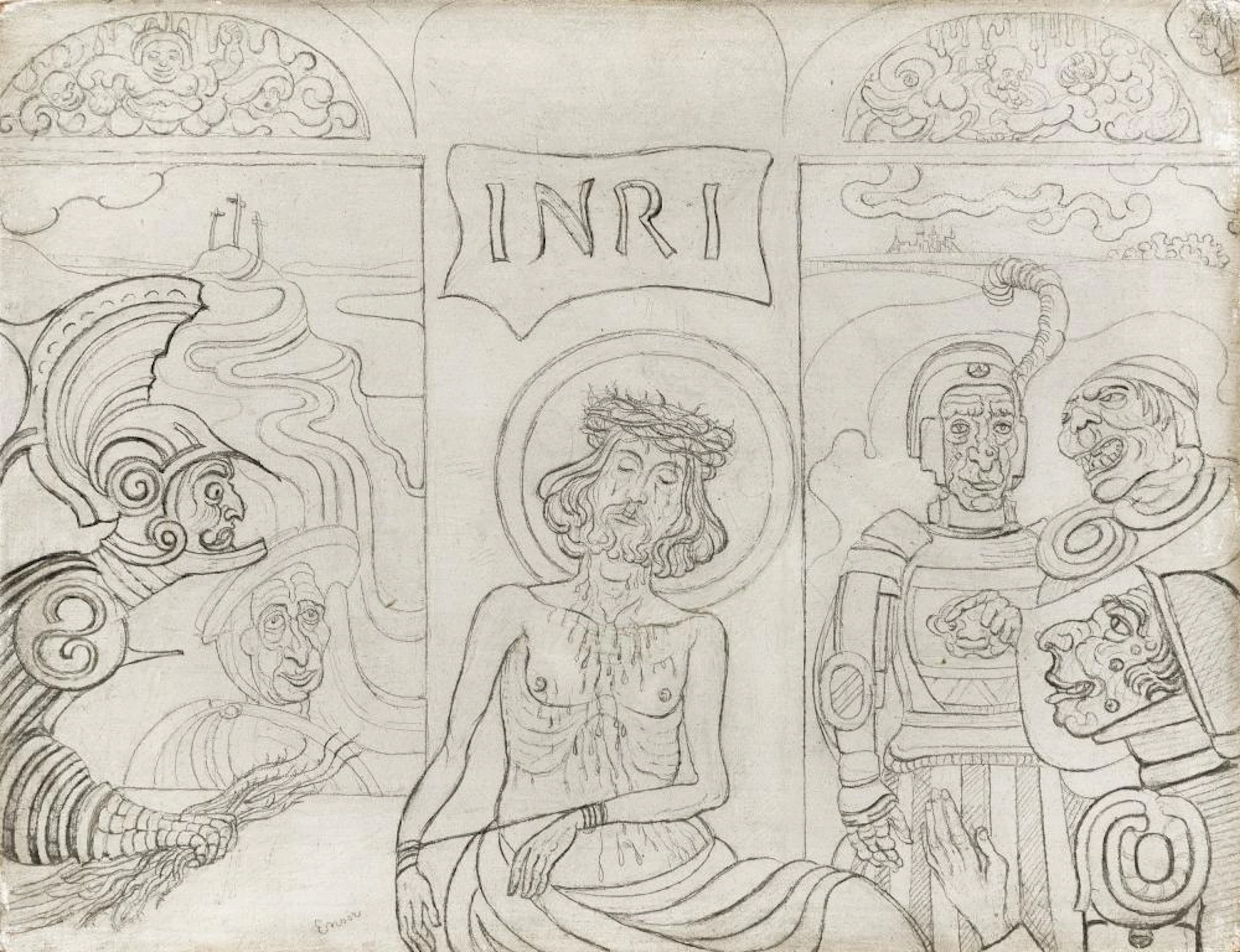 Ensor James - Ecce homo (Le Christe insulté) (1890)