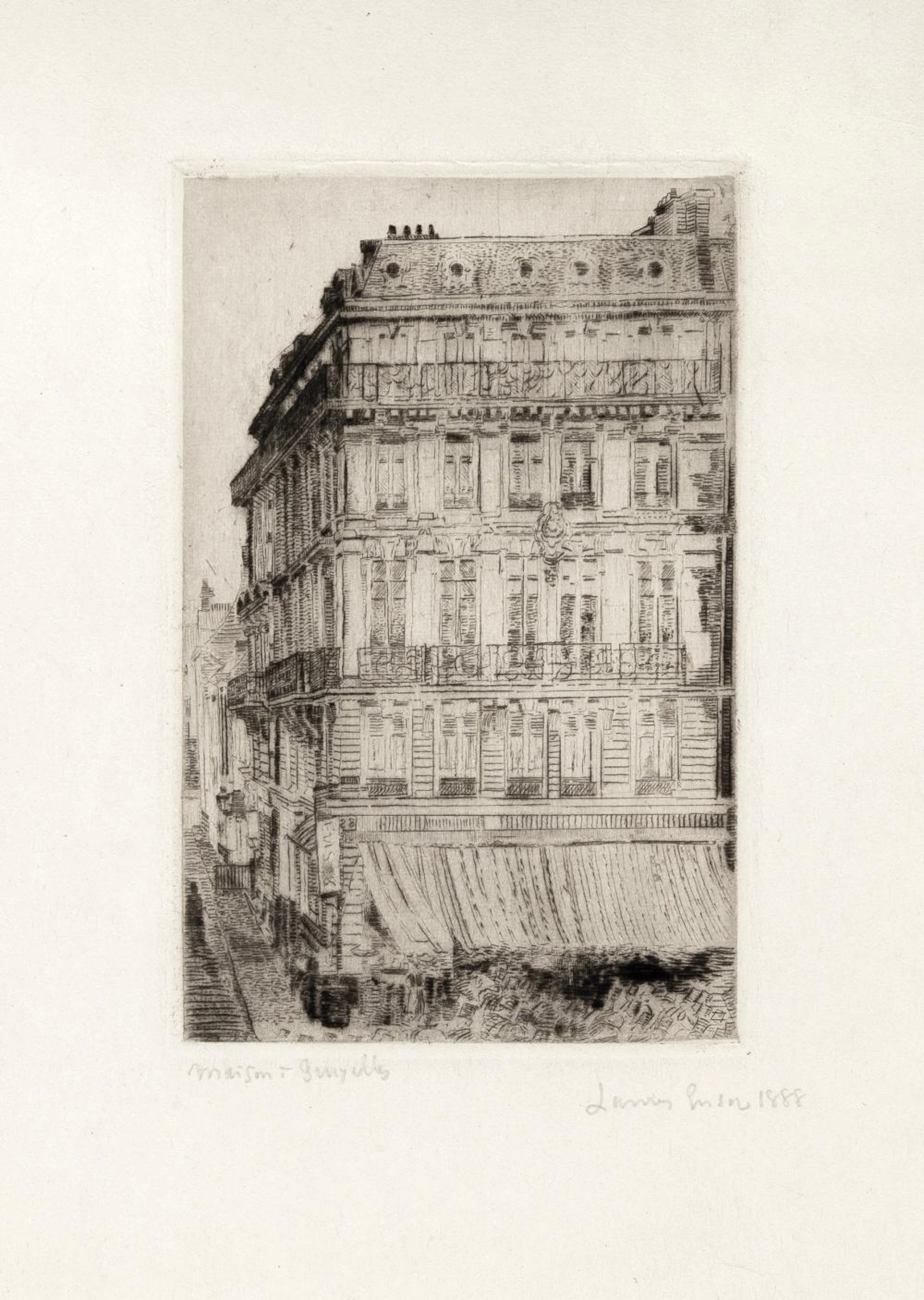 Ensor James - House on the Boulevard Anspach (1888)