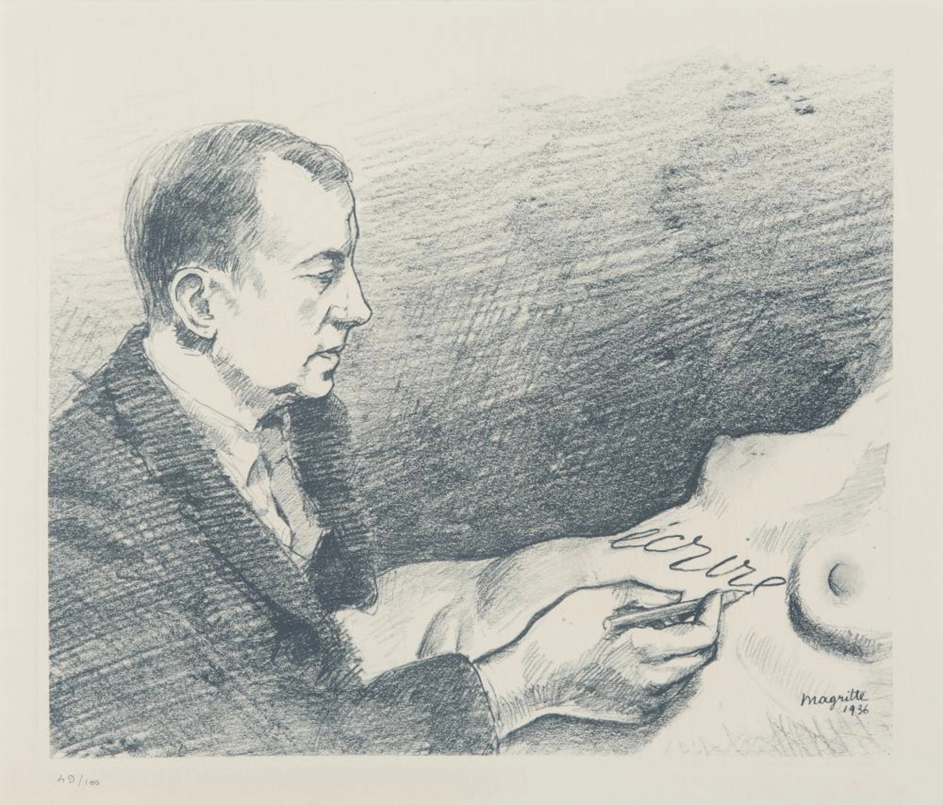 René Magritte - Portrait of Paul Éluard